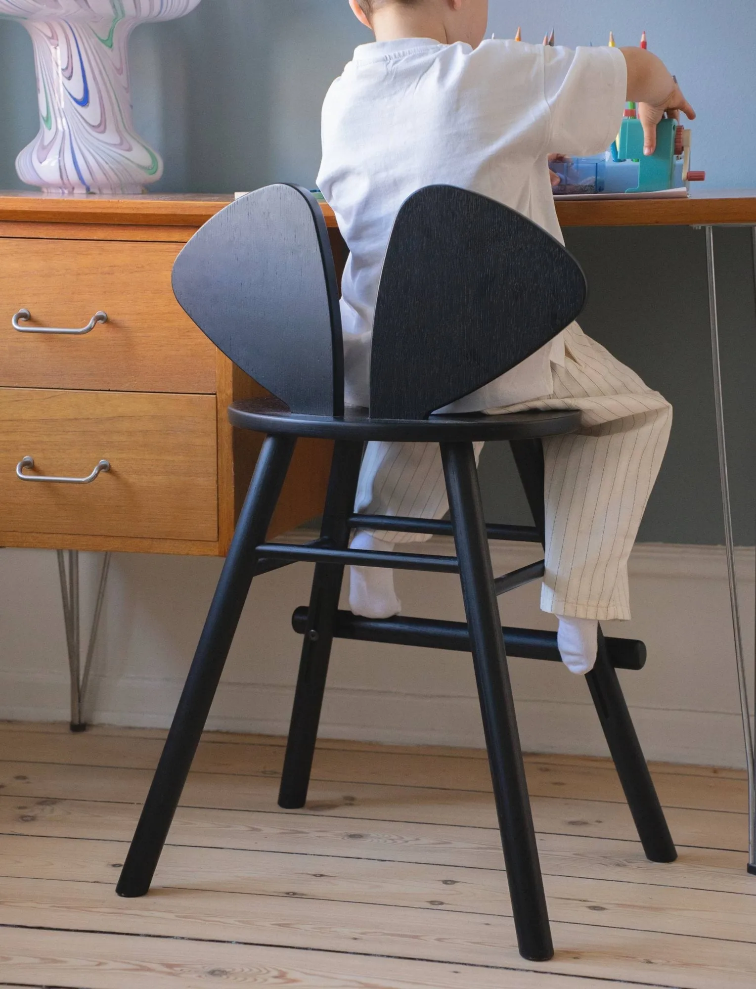 Mouse Chair Junior chair, Black Nofred
