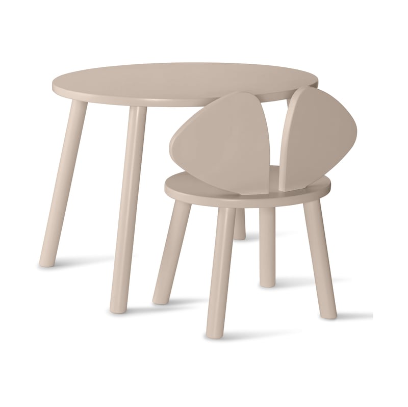 Nofred Mouse set children"s chair + table Beige