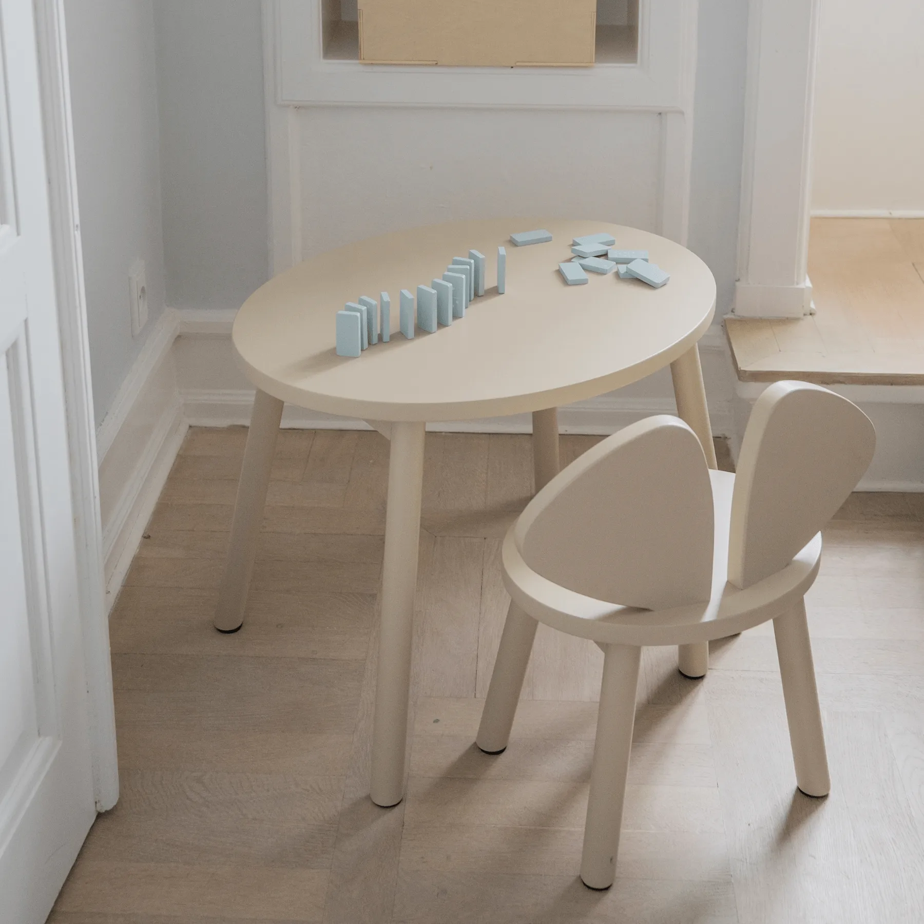 Mouse set children's chair + table, Beige Nofred