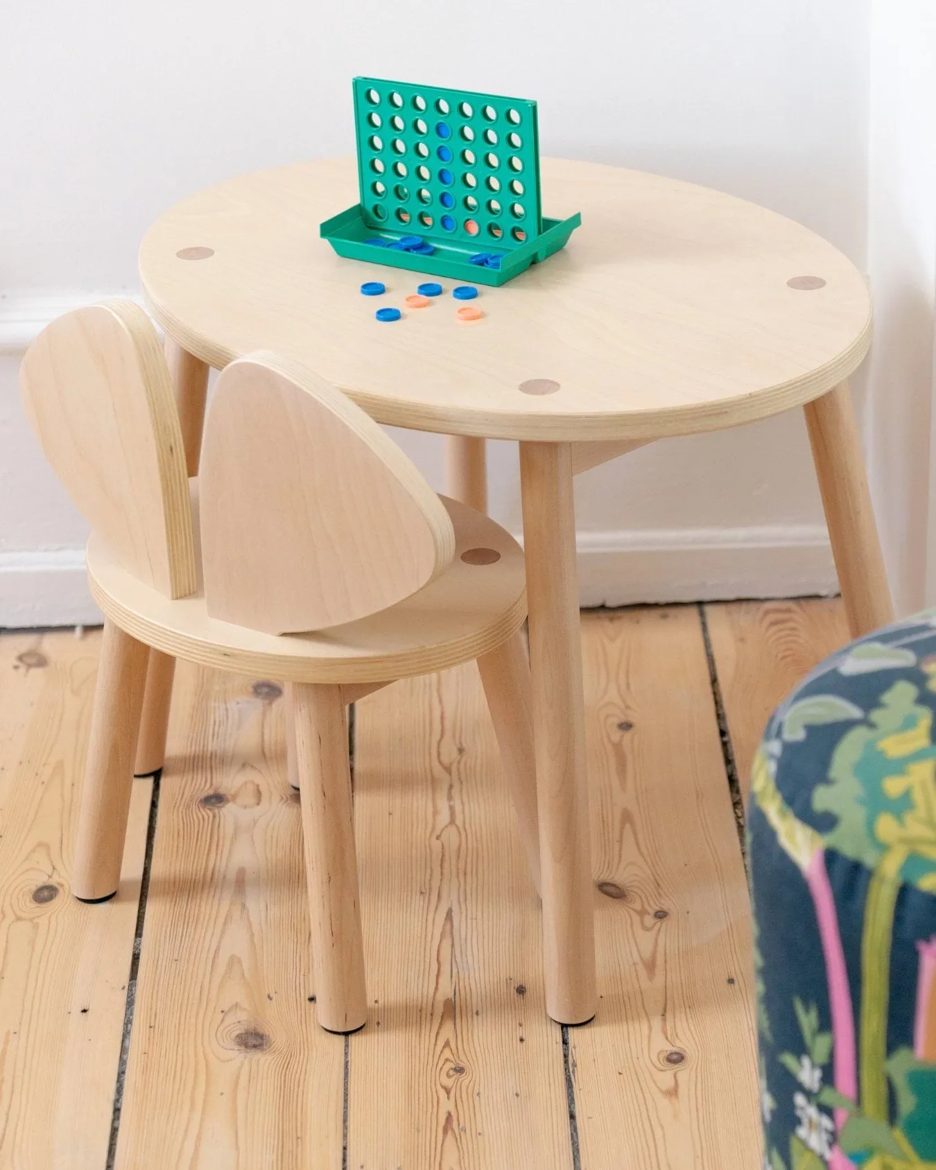 Mouse set children's chair + table, Birch Nofred