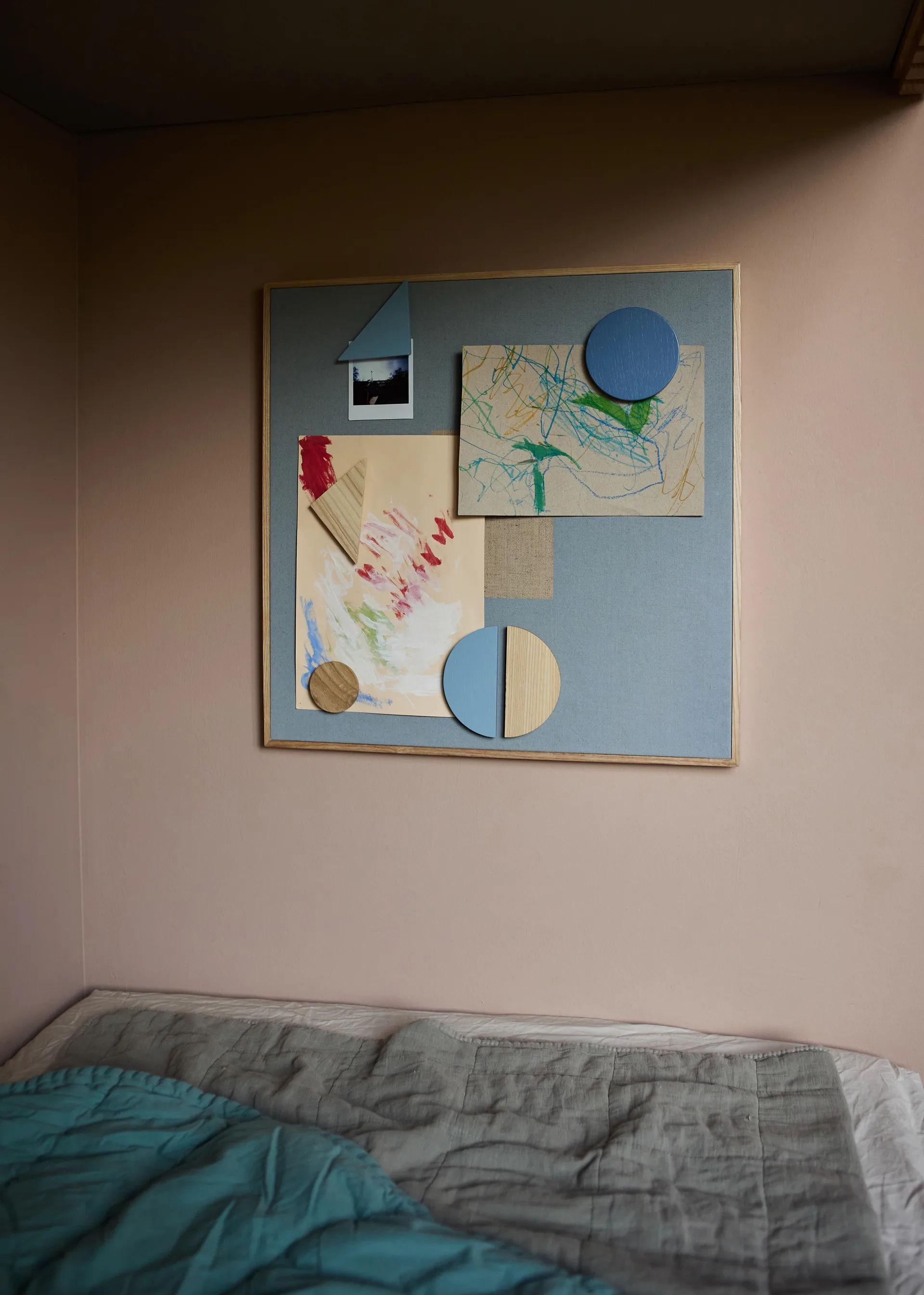 Noticeboard bulletin board + 3 magnets, Blue Nofred