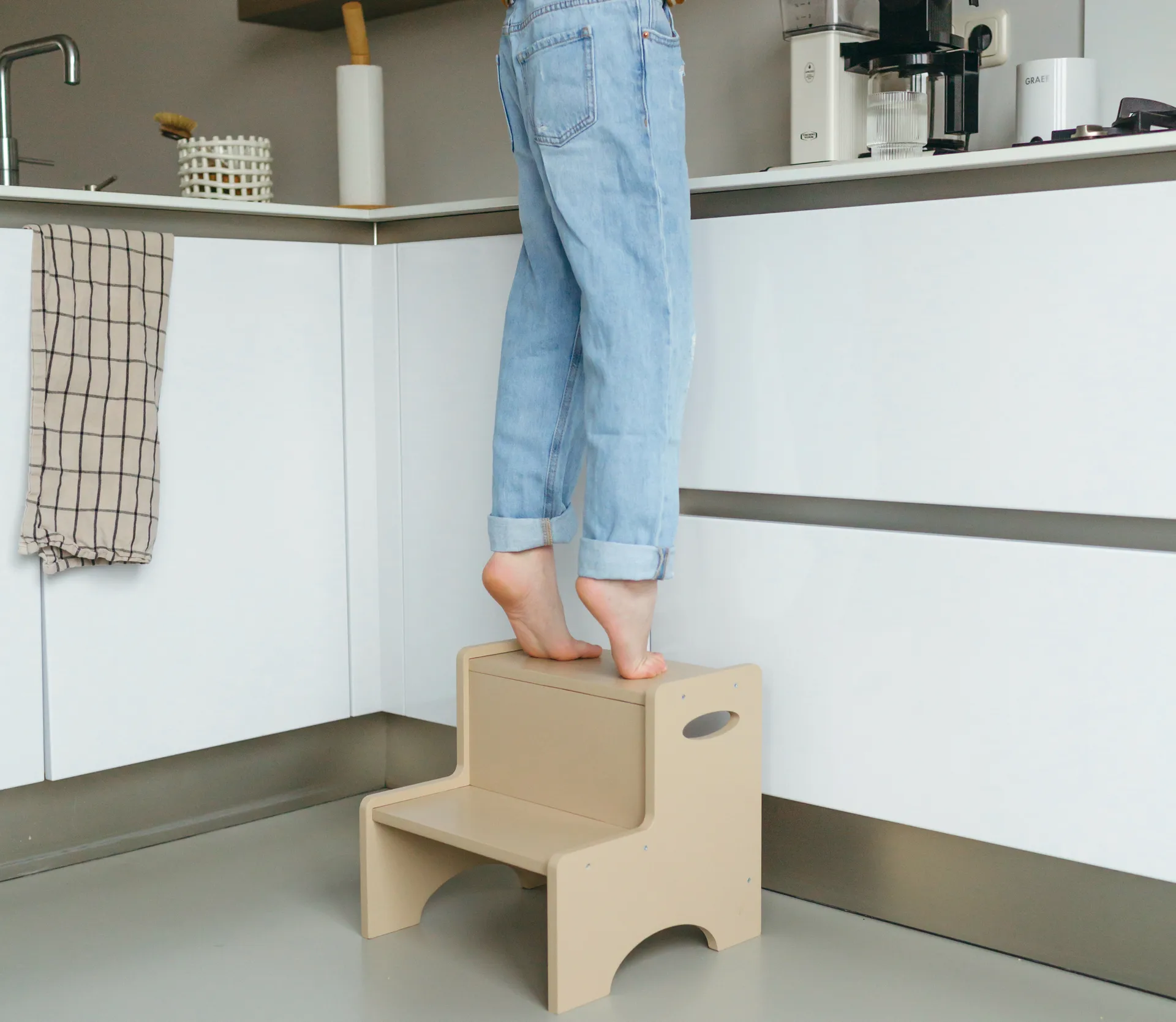 Step Up children's stool, Beige Nofred