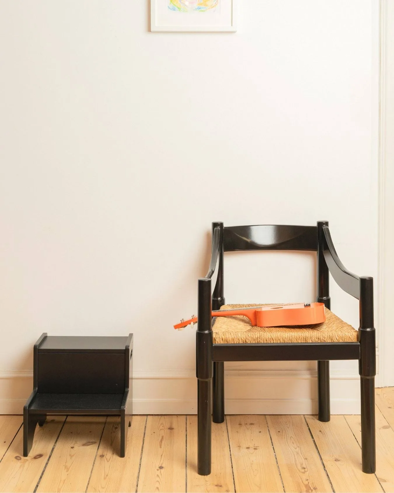 Step Up children's stool, Black Nofred