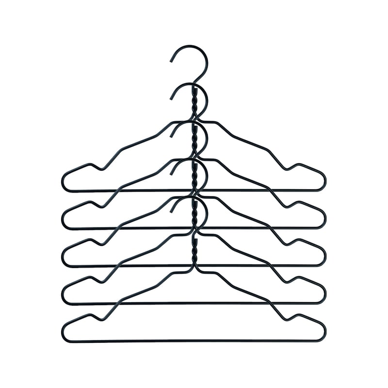 Nomess Copenhagen Alu hanger 5-pack black