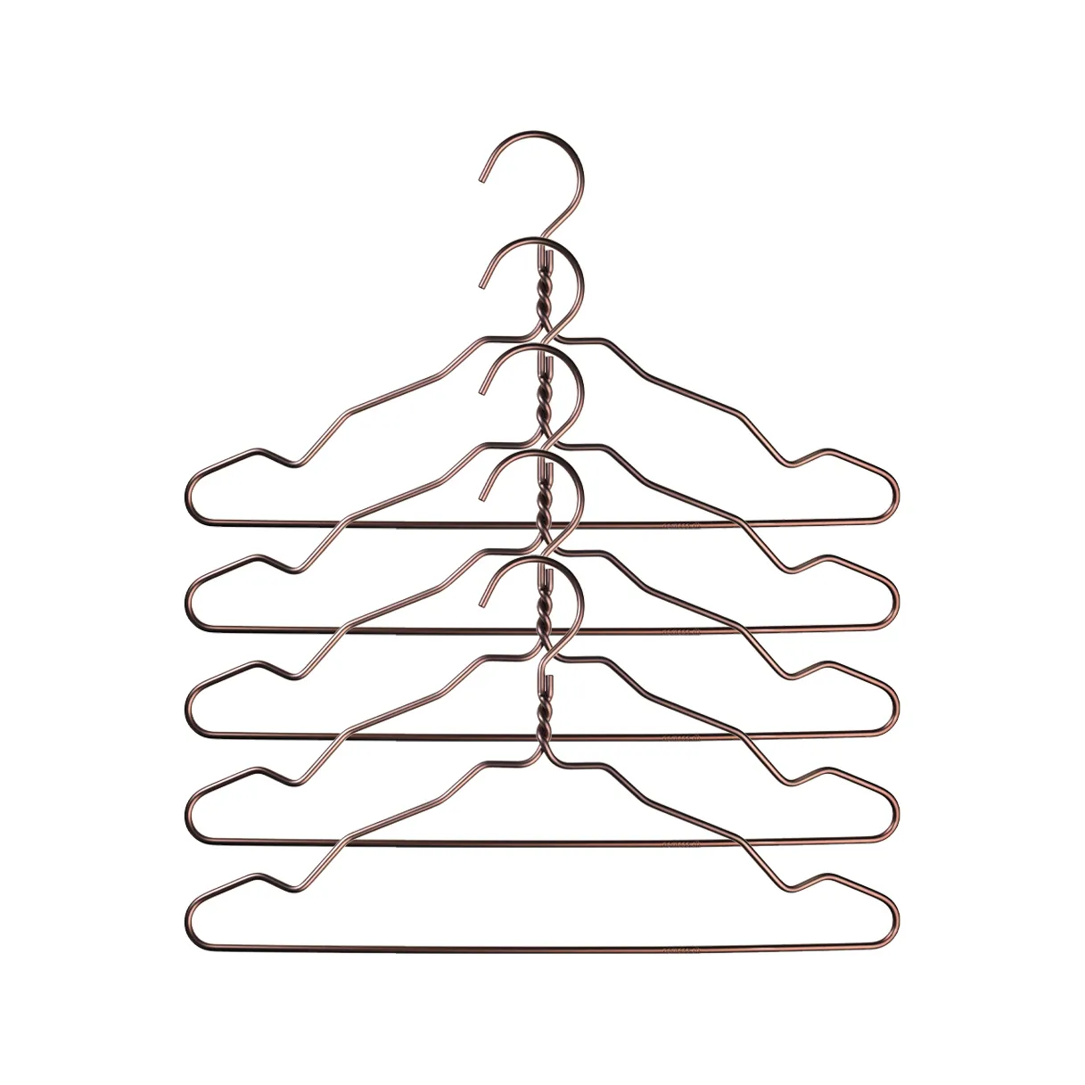 Nomess Copenhagen Alu hanger 5-pack bronze | Scandinavian Design | Clothes racks, coat stands & hangers | Brown