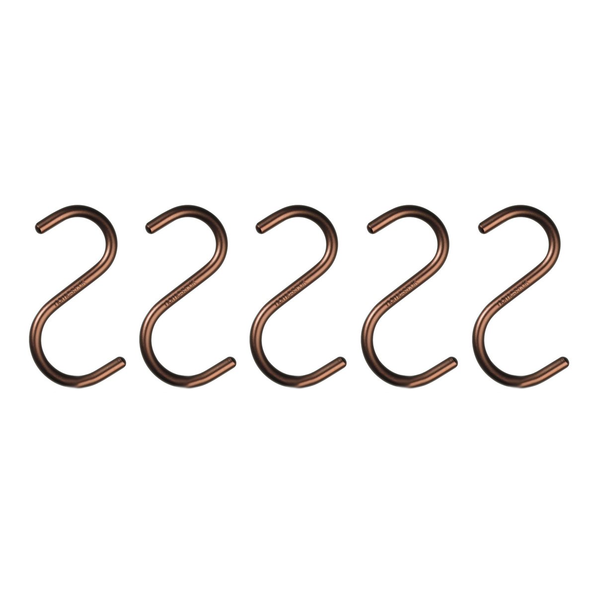 Nomess Copenhagen S-Hook 5-pack bronze | Scandinavian Design | Clothes hooks & hangers | Brown