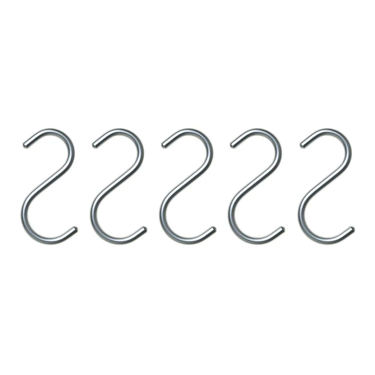 Nomess Copenhagen S-Hook 5-pack silver | Scandinavian Design | Clothes hooks & hangers | Silver-coloured