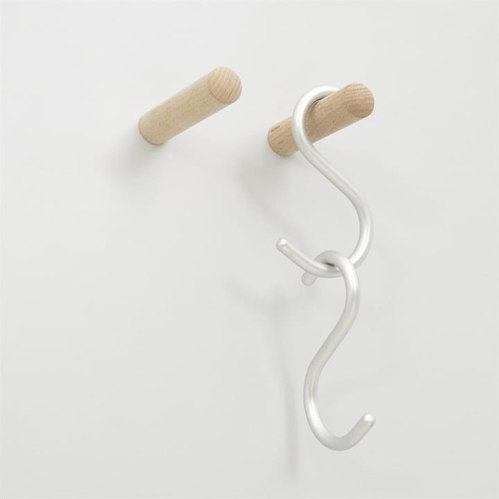 Wood hook 2-pack, Natural Nomess Copenhagen
