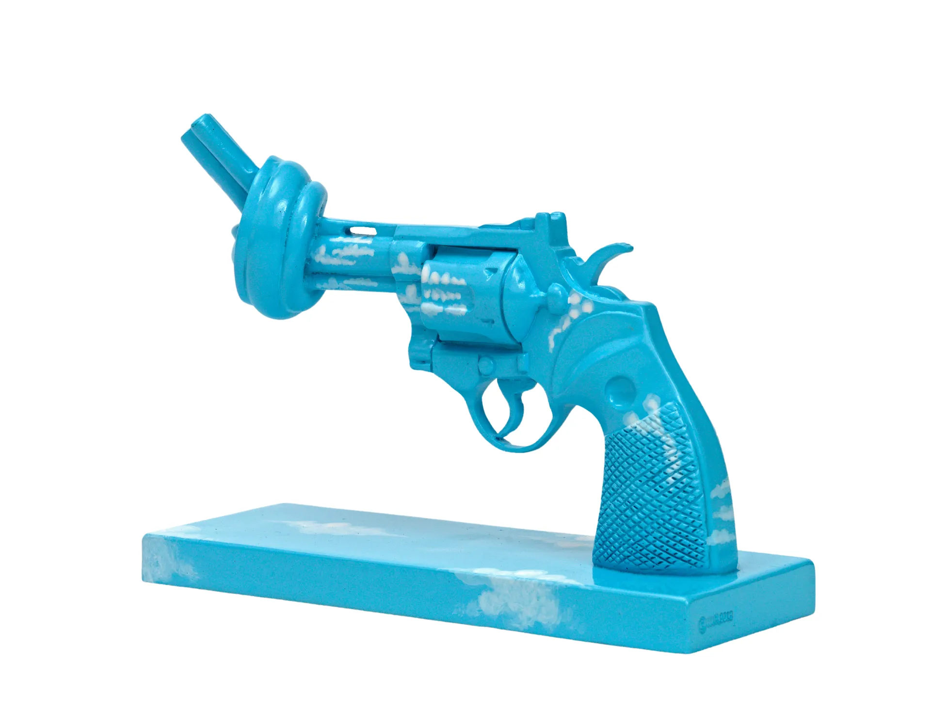 Imagine decoration 30 cm, Blue-white Non Violence