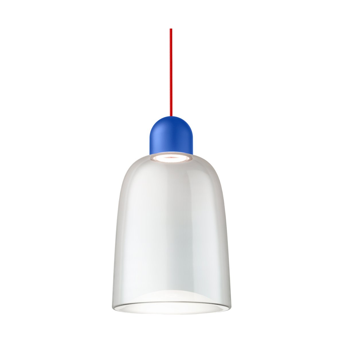 Noon Dia pendant 27 cm Clear blue-red | Scandinavian Design | Pendant lamps | Blue