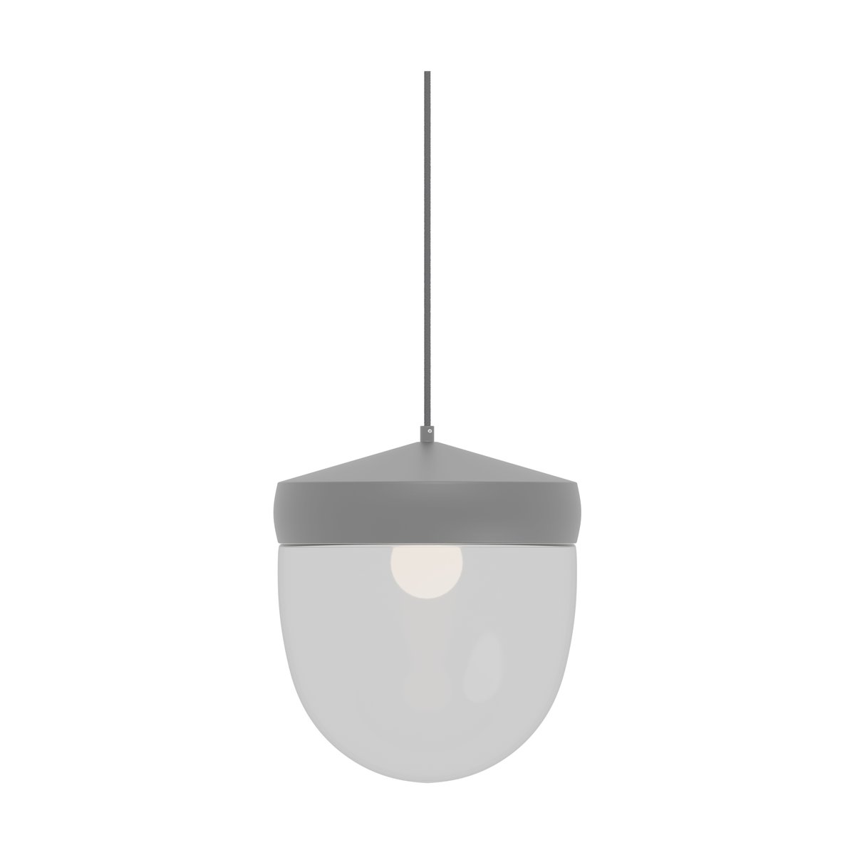 Noon Pan pendant clear 30 cm Grey-light grey | Scandinavian Design | Pendant lamps | Grey
