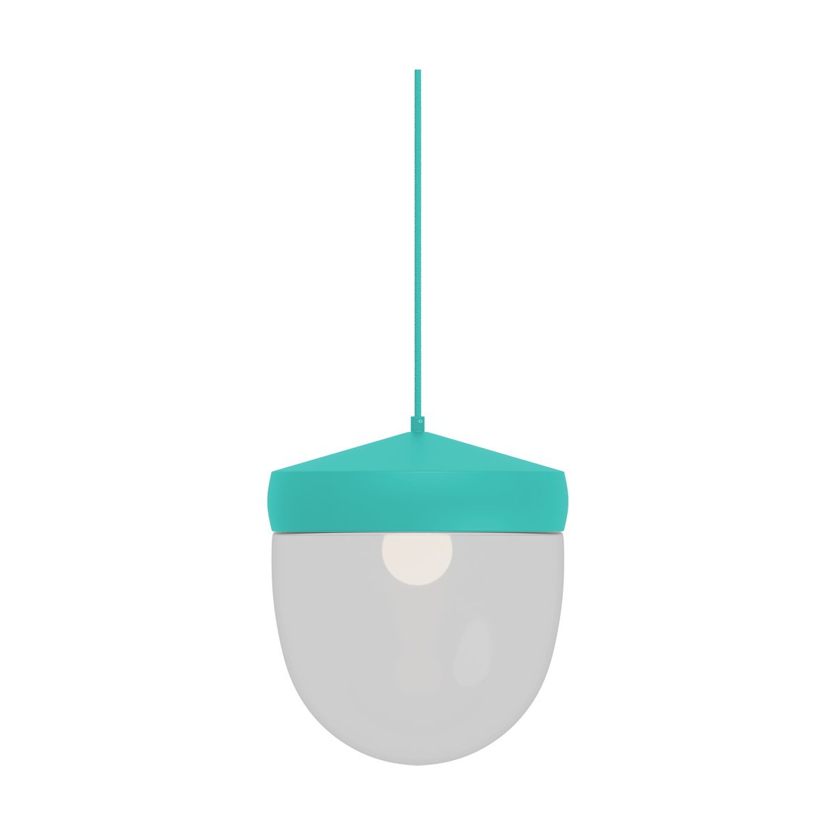 Noon Pan pendant clear 30 cm Turquoise-turquoise | Scandinavian Design | Pendant lamps | Turquoise