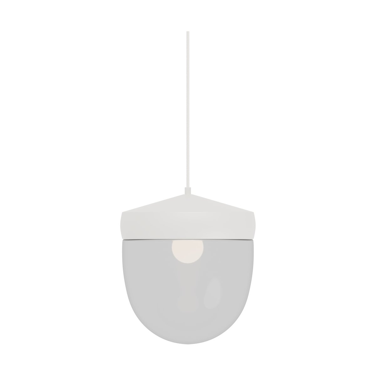 Noon Pan pendant clear 30 cm White-white | Scandinavian Design | Pendant lamps | White