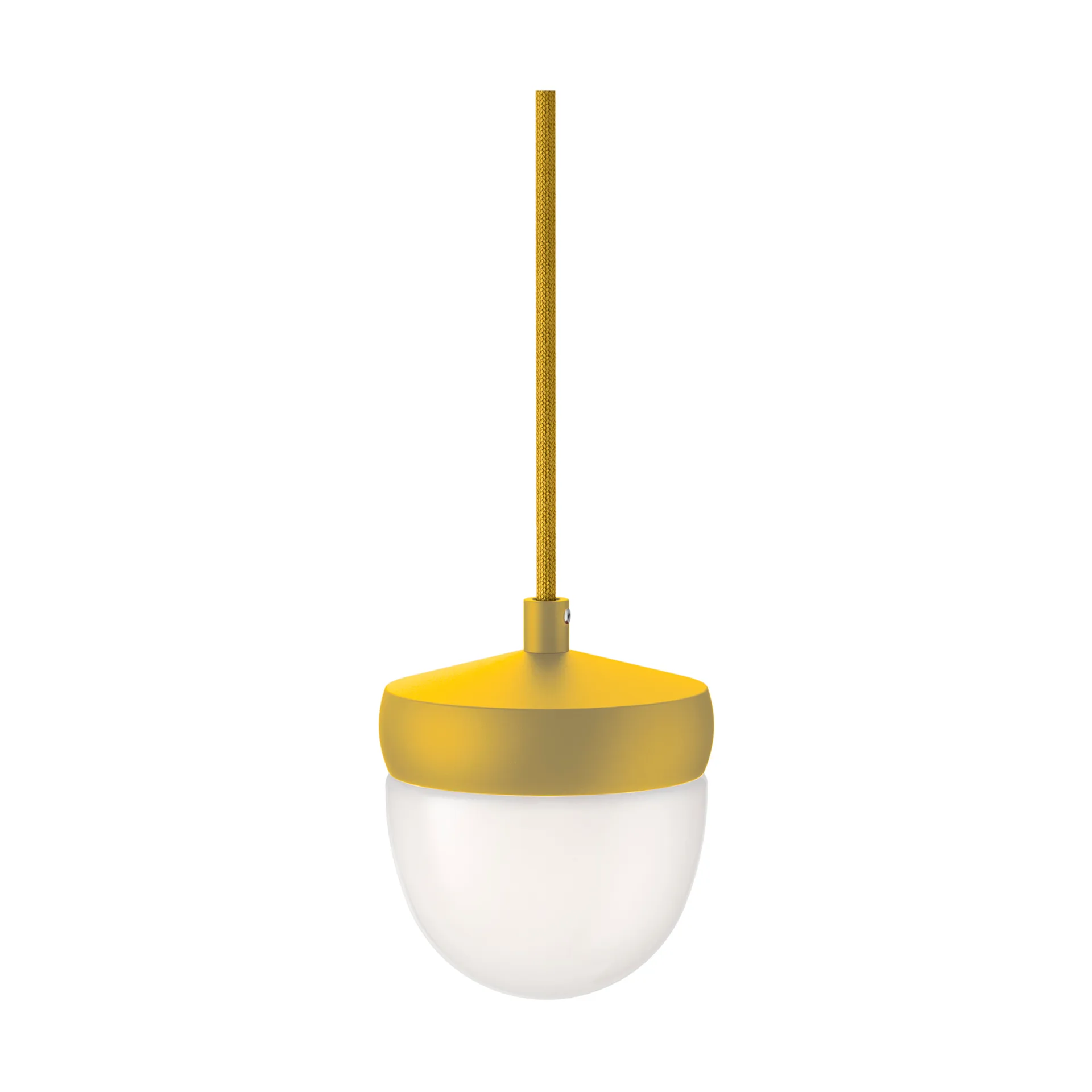 Pan pendant frosted 10 cm, Golden yellow-sulfur yellow Noon