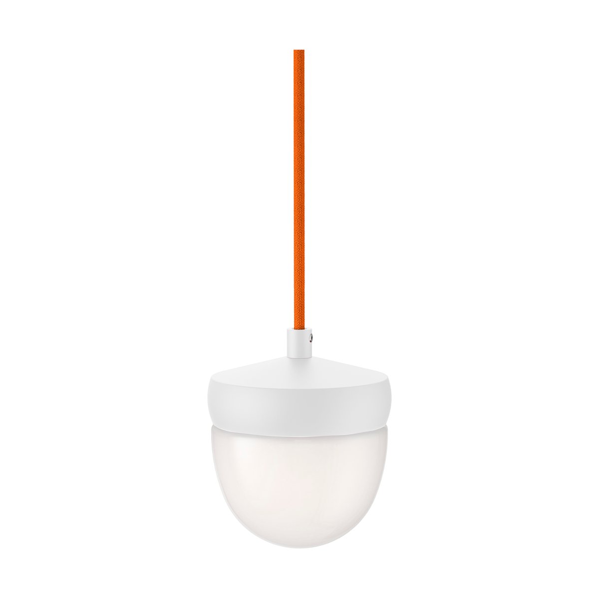 Noon Pan pendant frosted 10 cm White-orange | Scandinavian Design | Pendant lamps | White