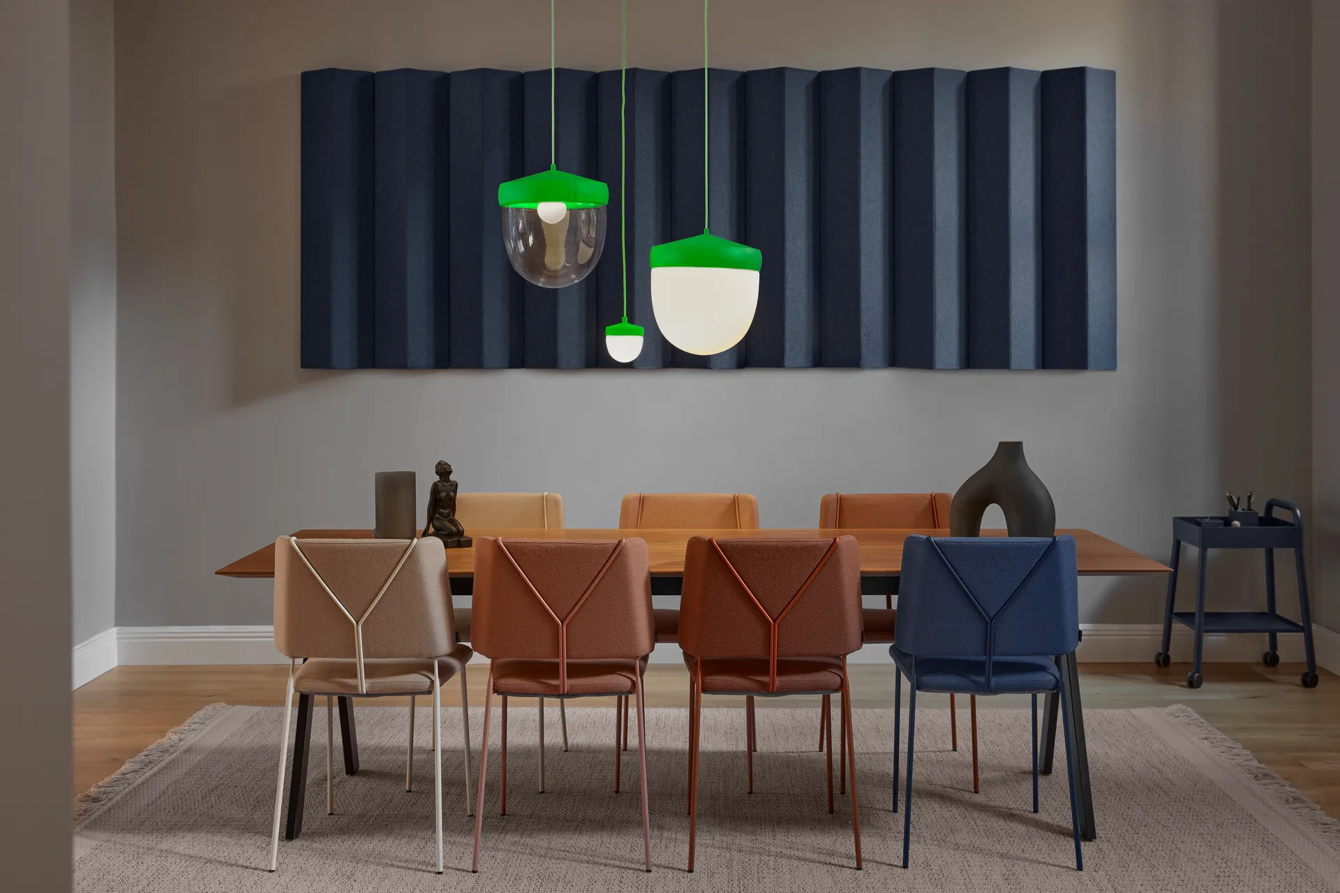 Pan pendant frosted 30 cm, Light green-light green Noon