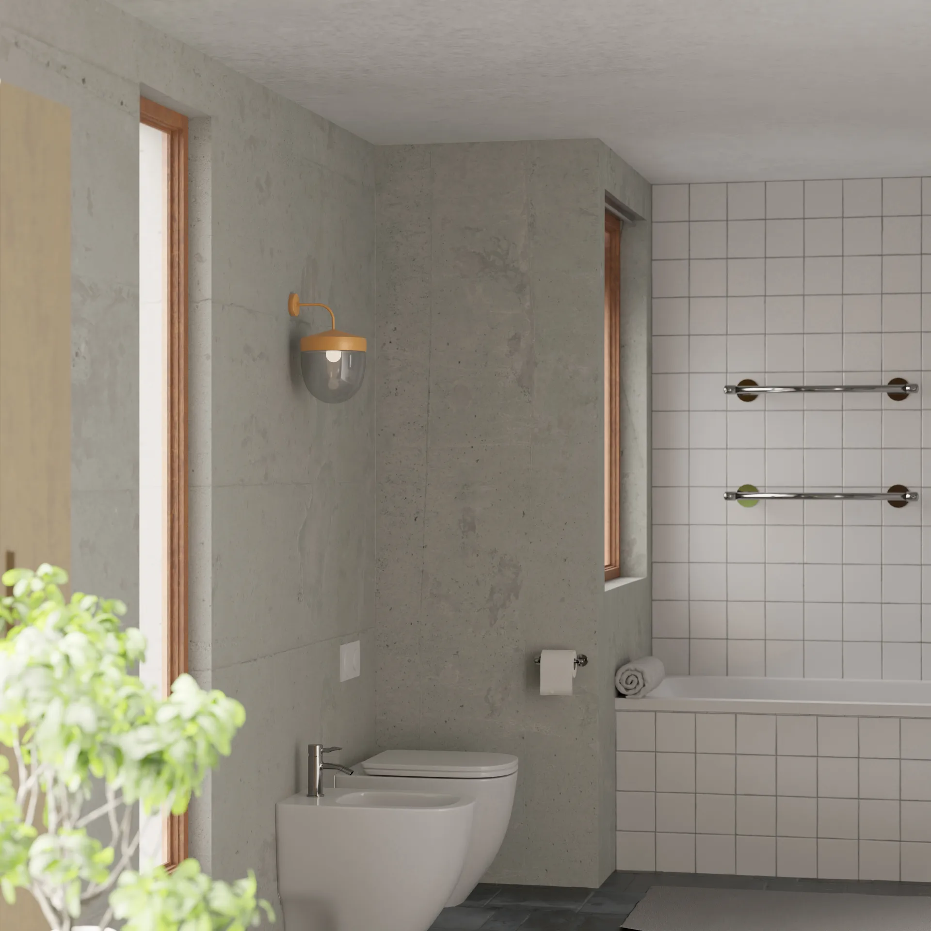 Pan wall lamp clear 30 cm, Brown Noon