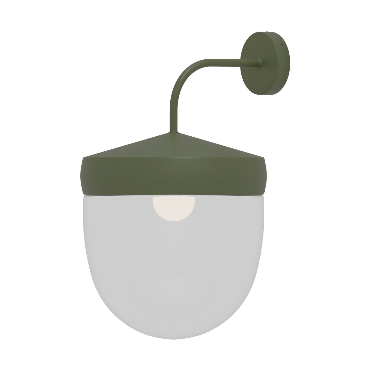 Noon Pan wall lamp clear 30 cm Military green | Scandinavian Design | Wall lights | Green