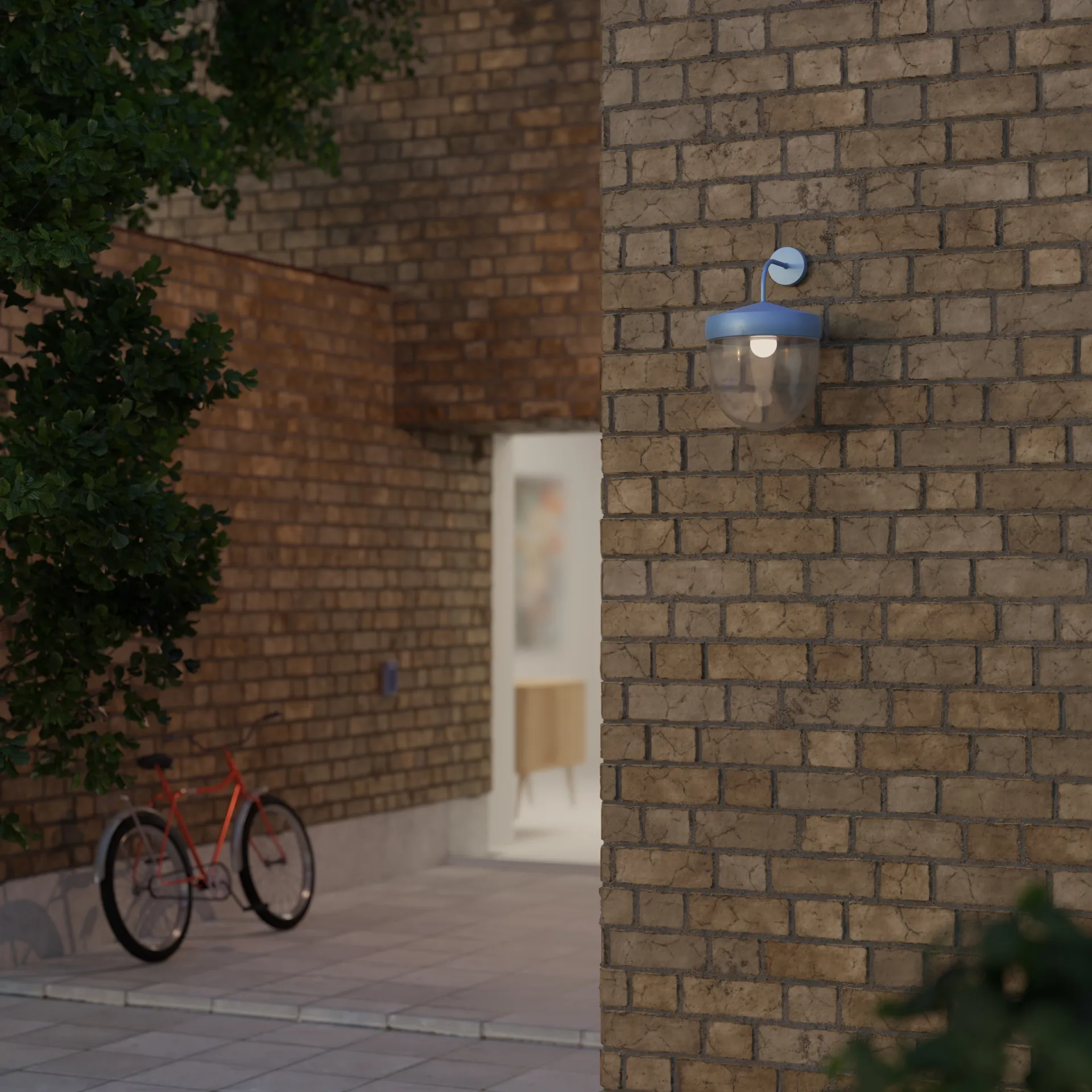 Pan wall lamp clear 30 cm, Pastel blue Noon