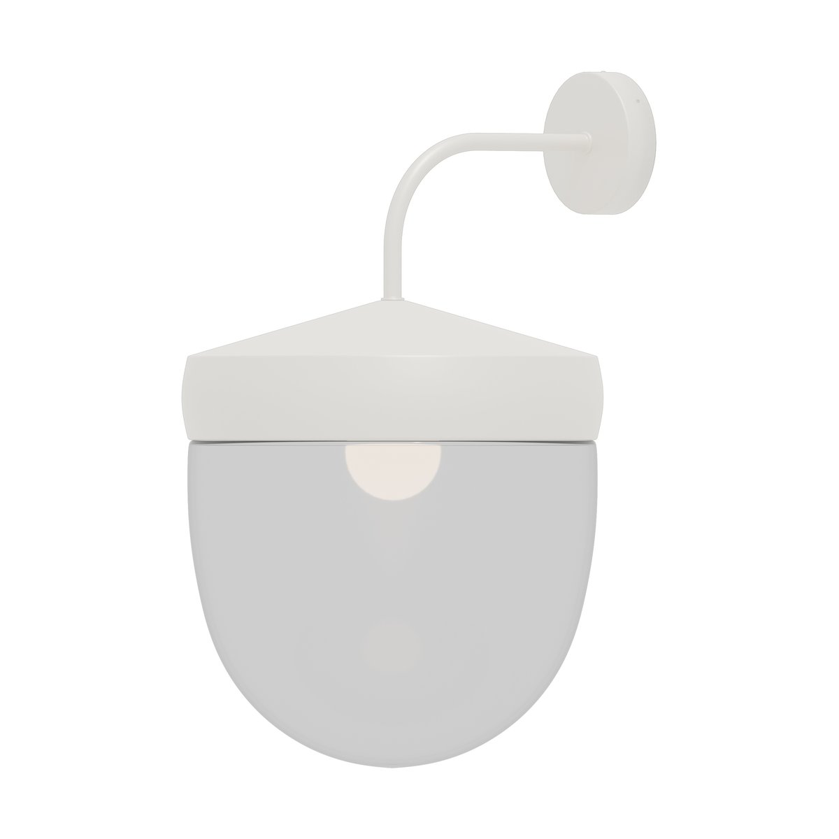Noon Pan wall lamp clear 30 cm White | Scandinavian Design | Wall lights | White