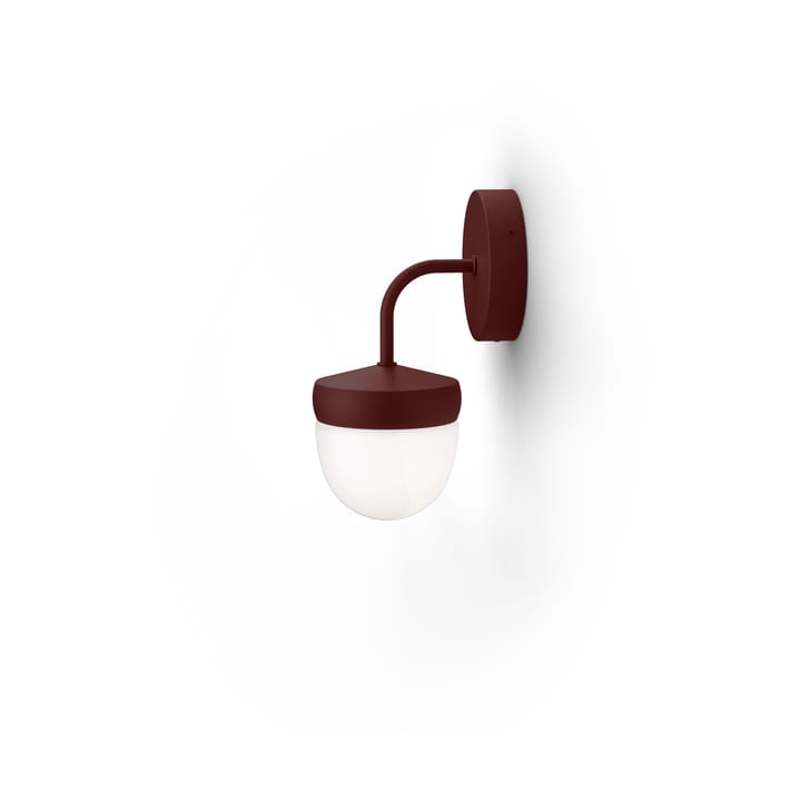 Pan wall lamp frosted 10 cm - Bordeaux red - Noon
