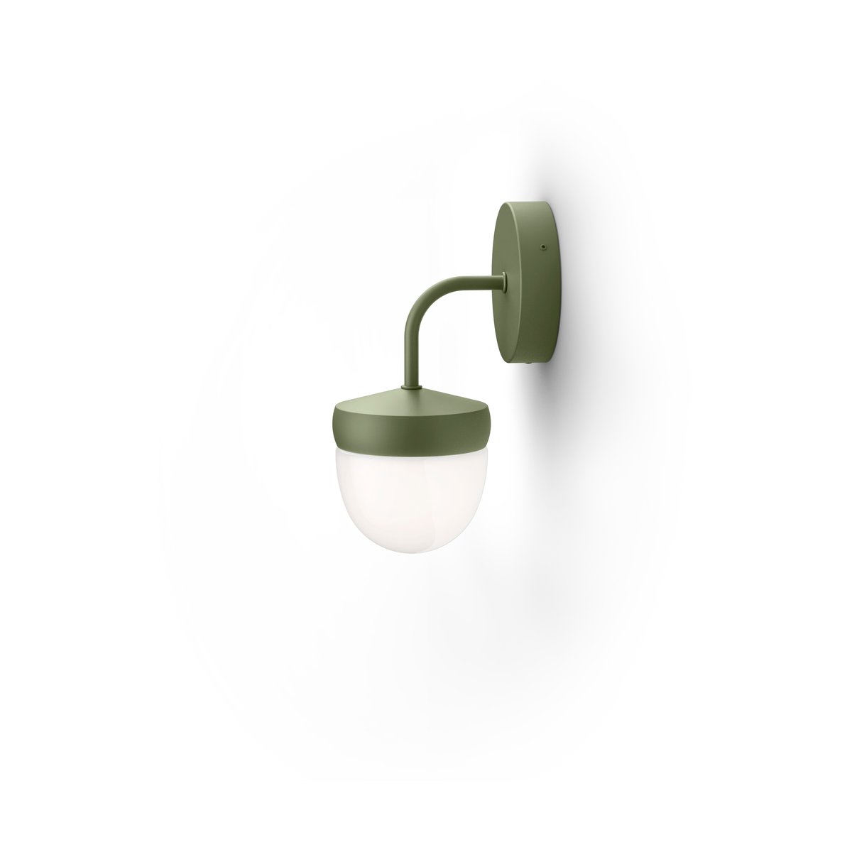 Noon Pan wall lamp frosted 10 cm Military green | Scandinavian Design | Wall lights | Green
