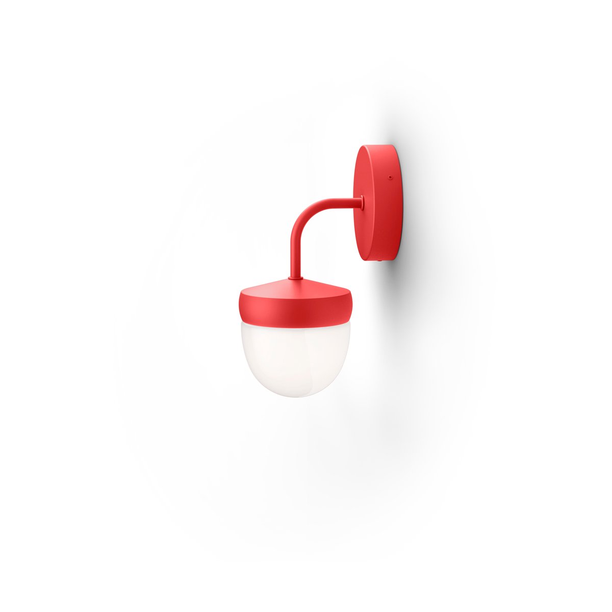 Noon Pan wall lamp frosted 10 cm Red | Scandinavian Design | Wall lights | Red