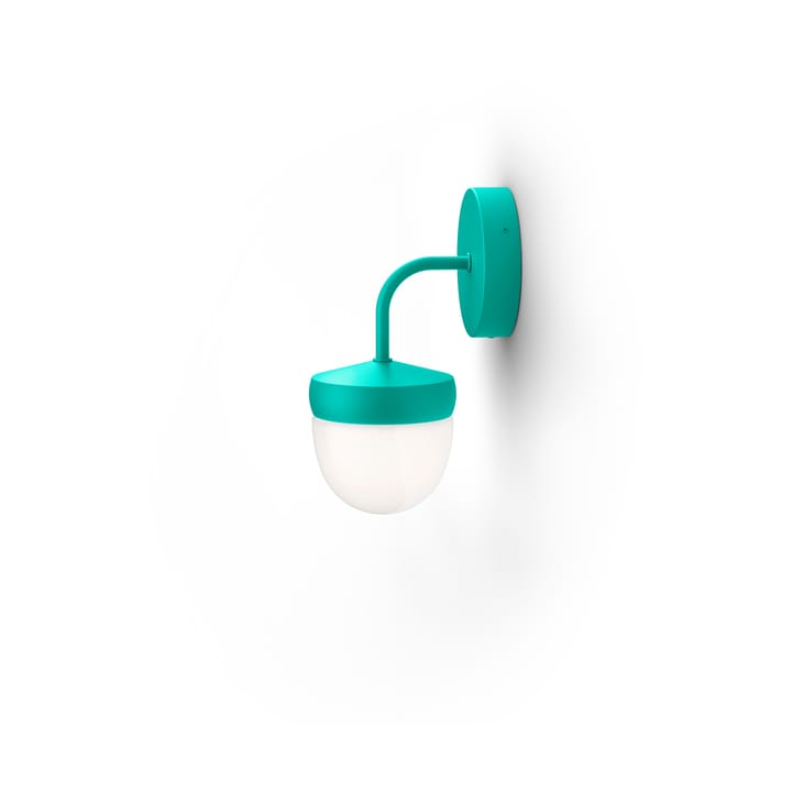 Pan wall lamp frosted 10 cm - Turquoise - Noon