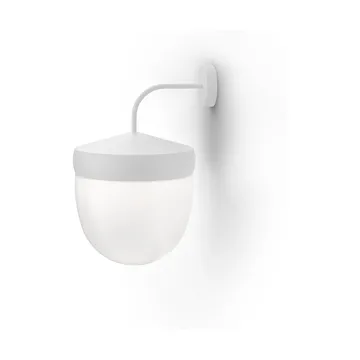 Pan wall lamp frosted 30 cm - White - Noon