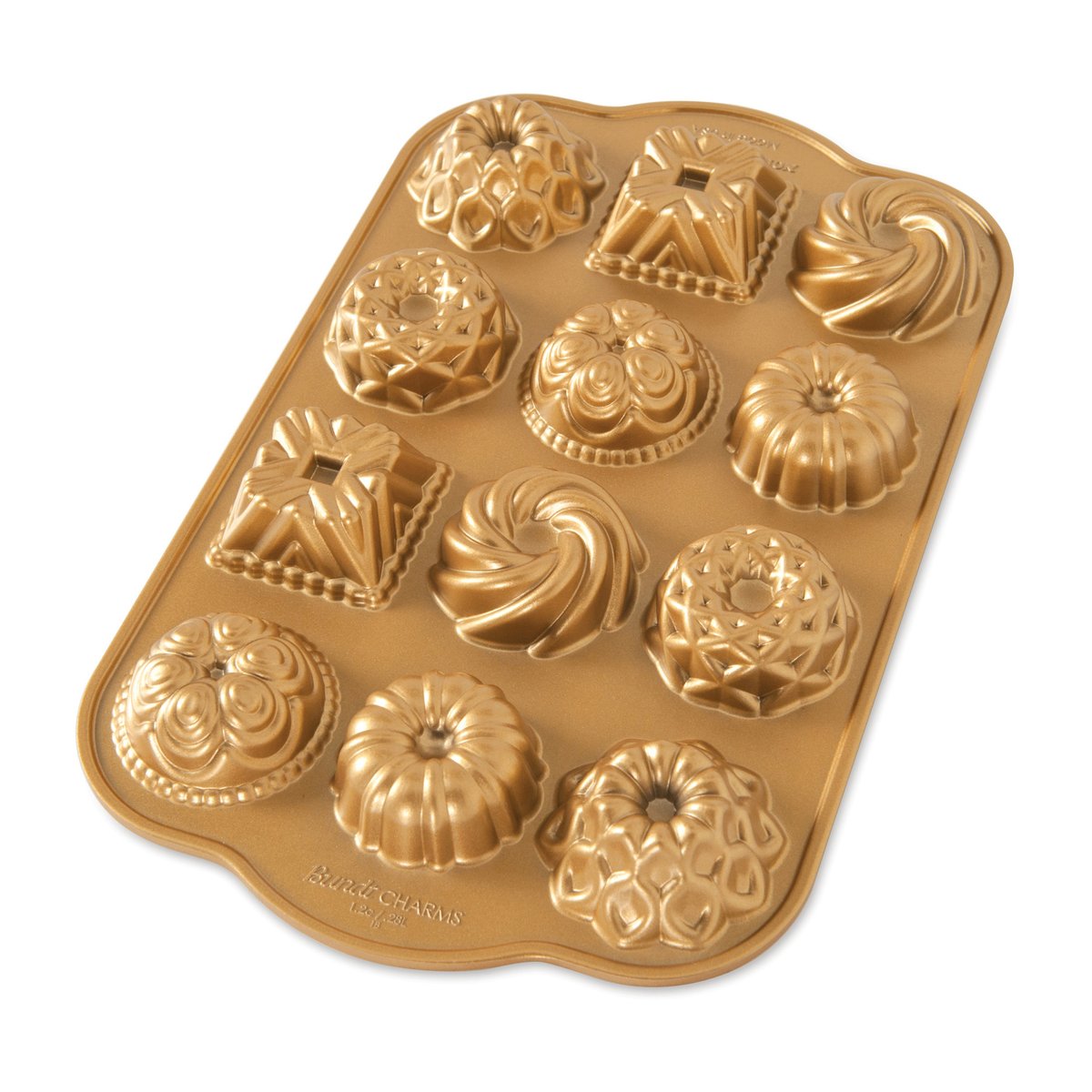 Nordic Ware bundt charms form 0.28 L | Scandinavian Design | Cookie/Biscuit cutters & cake tins | Gold-coloured