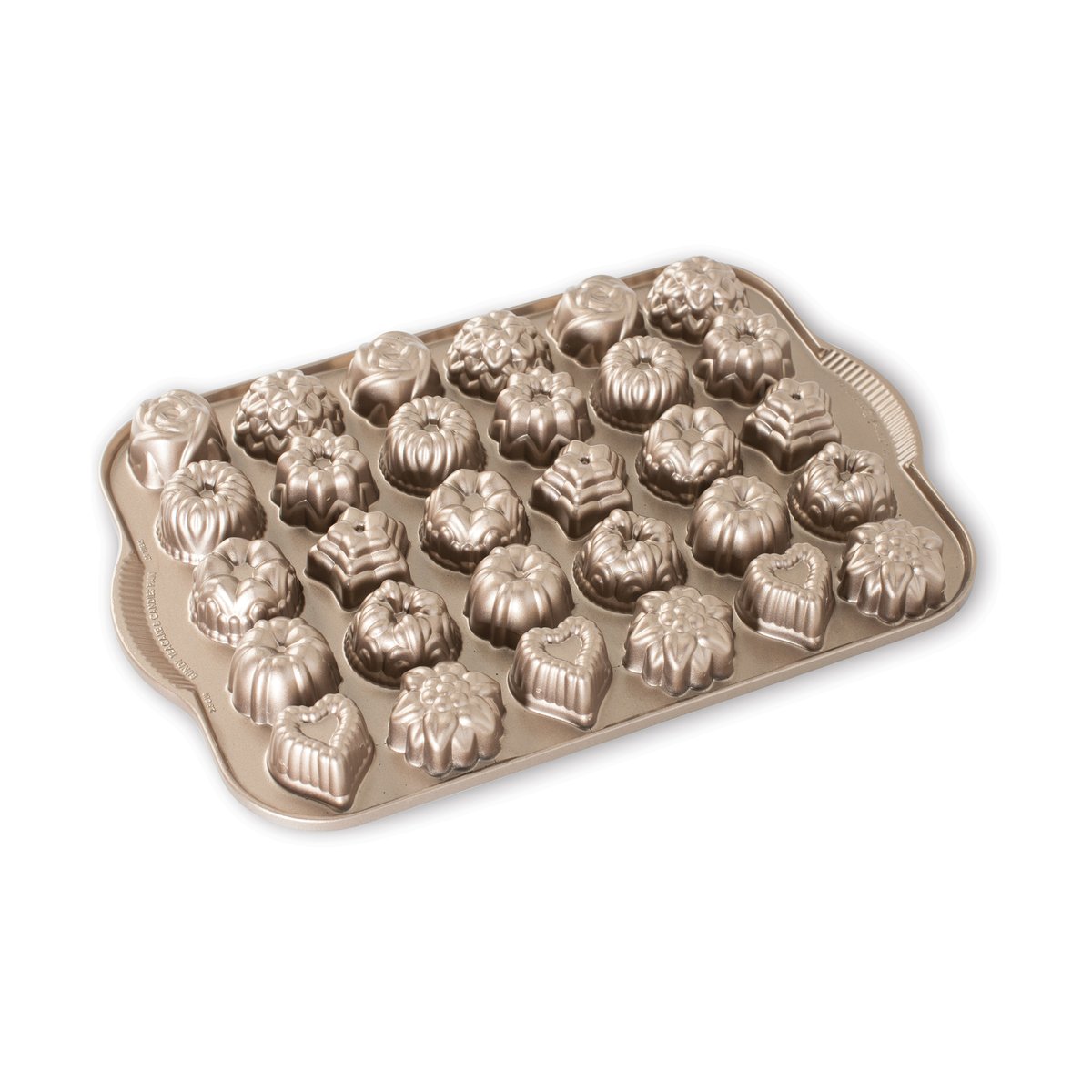 Nordic Ware Bundt Tea Cakes and Candy baking tin Gold