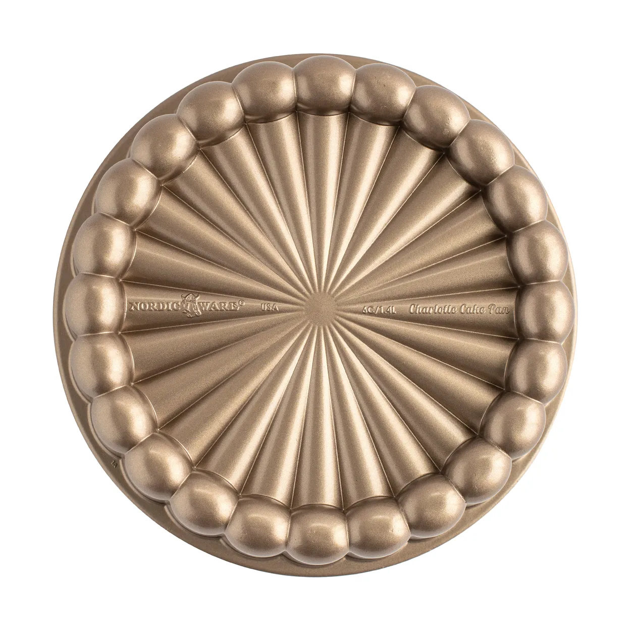 Nordic Ware Charlotte form 1.4 L | Scandinavian Design | Cookie/Biscuit cutters & cake tins | Gold-coloured
