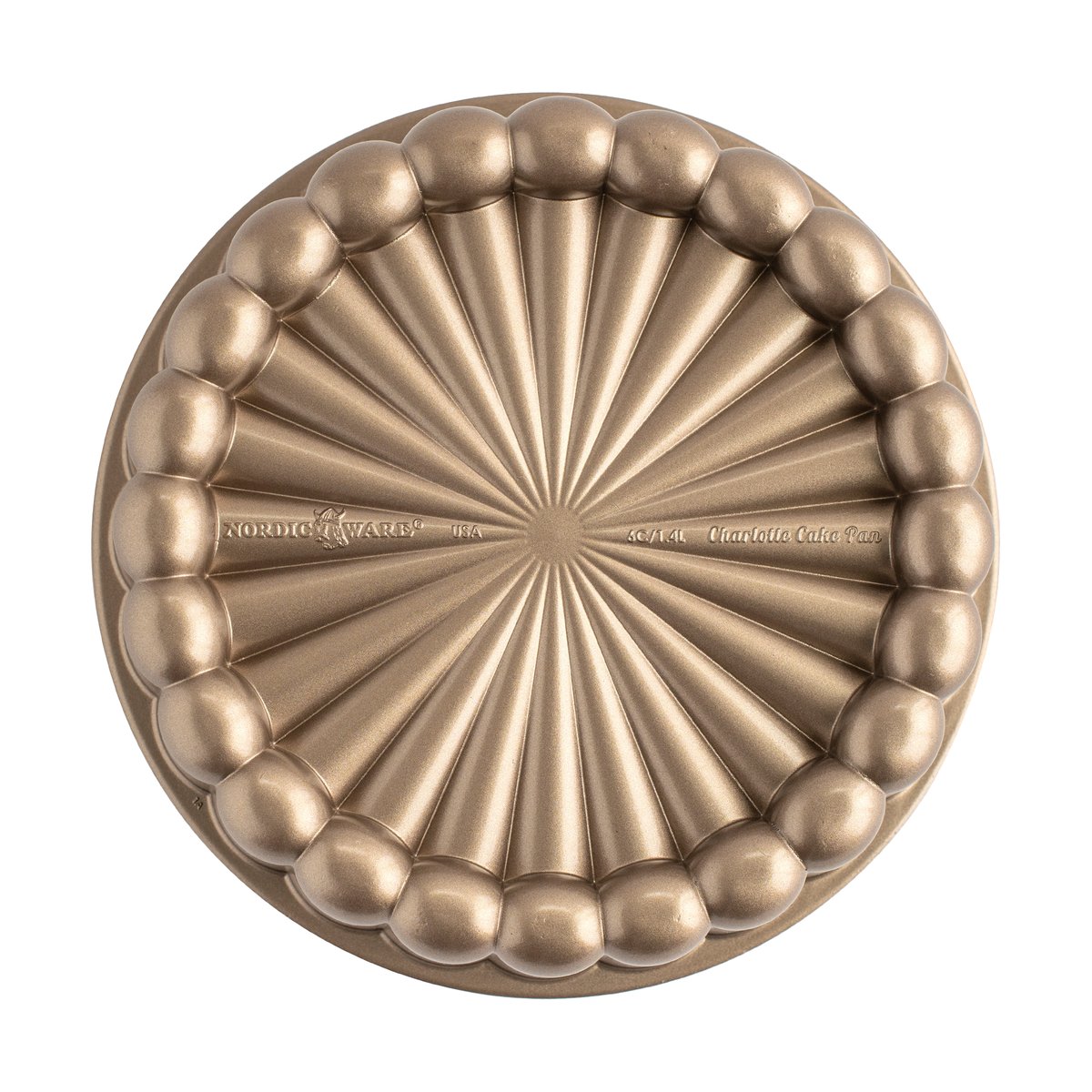 Nordic Ware Charlotte form 1.4 L | Scandinavian Design | Cookie/Biscuit cutters & cake tins | Gold-coloured