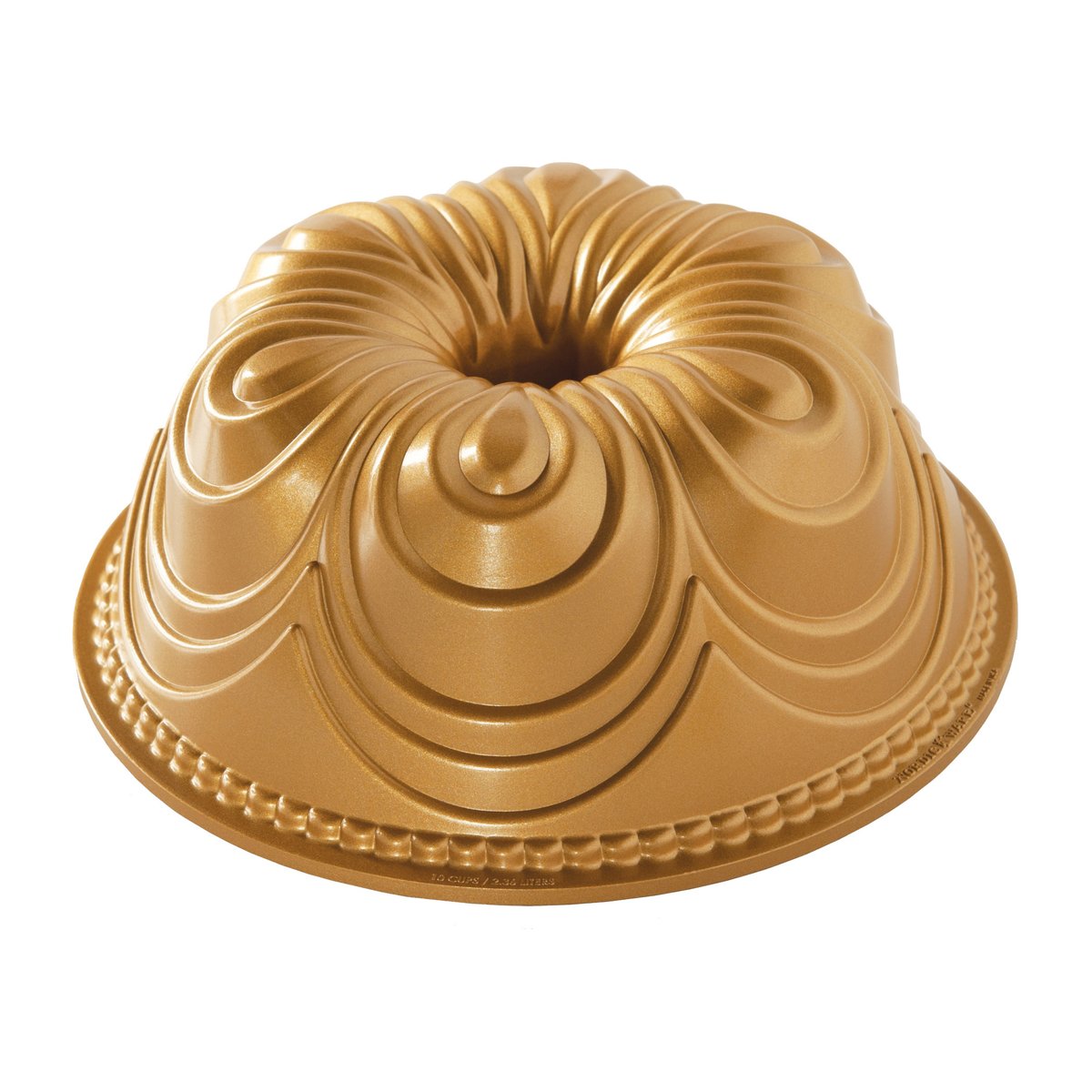 Nordic Ware chiffon bundt baking tin 2.4 L | Scandinavian Design | Cookie/Biscuit cutters & cake tins | Gold-coloured