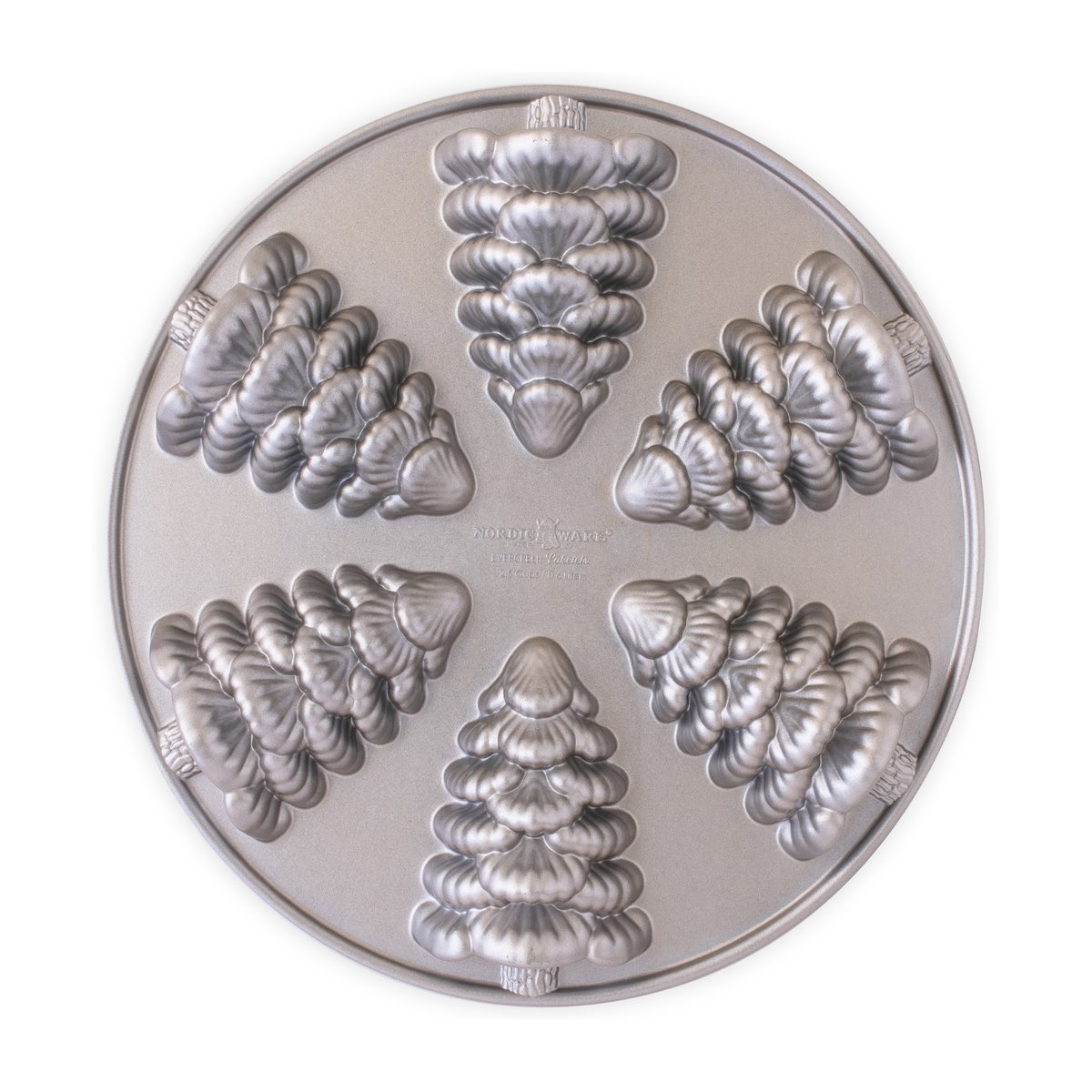 Nordic Ware evergreen cakelet form 0.6 L | Scandinavian Design | Cookie/Biscuit cutters & cake tins | Silver-coloured