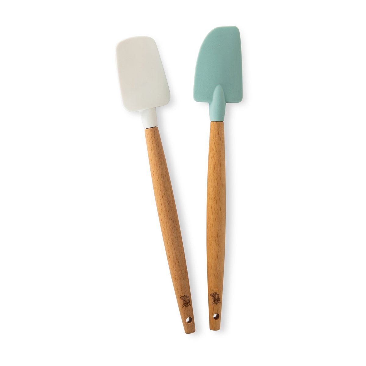 Nordic Ware mini spatular beech wood 2-pack White.blue