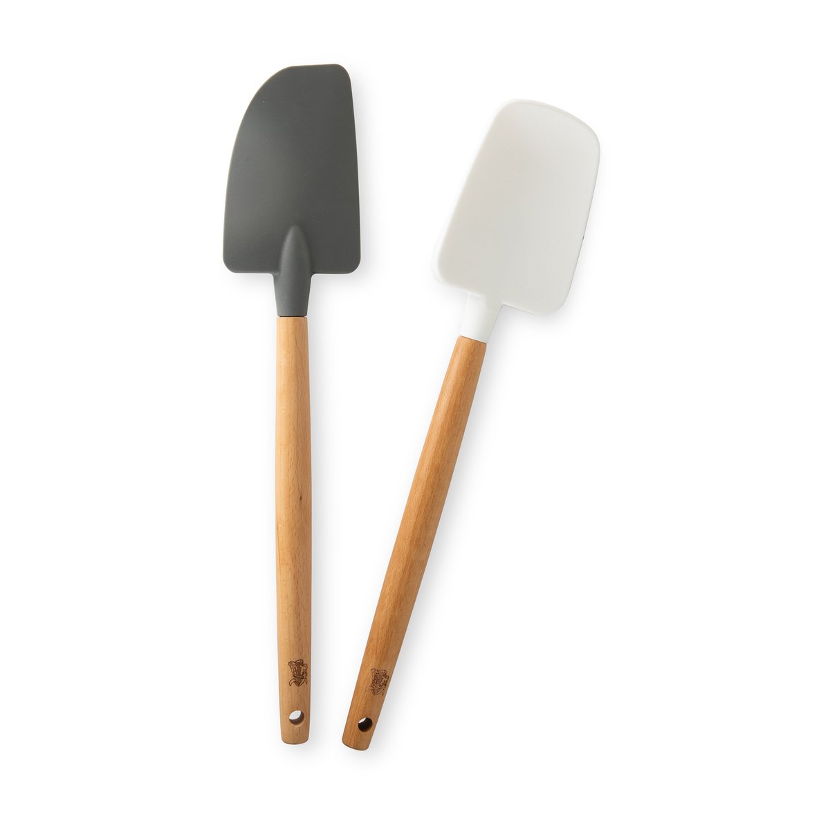 Nordic Ware spatular beech wood 2-pack Black.white | Scandinavian Design | Spatulas & dough scrapers | Brown