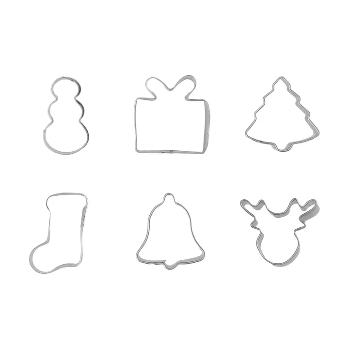 BAKE gingerbread cutter - Christmas, mini, 6 pieces - Nordwik