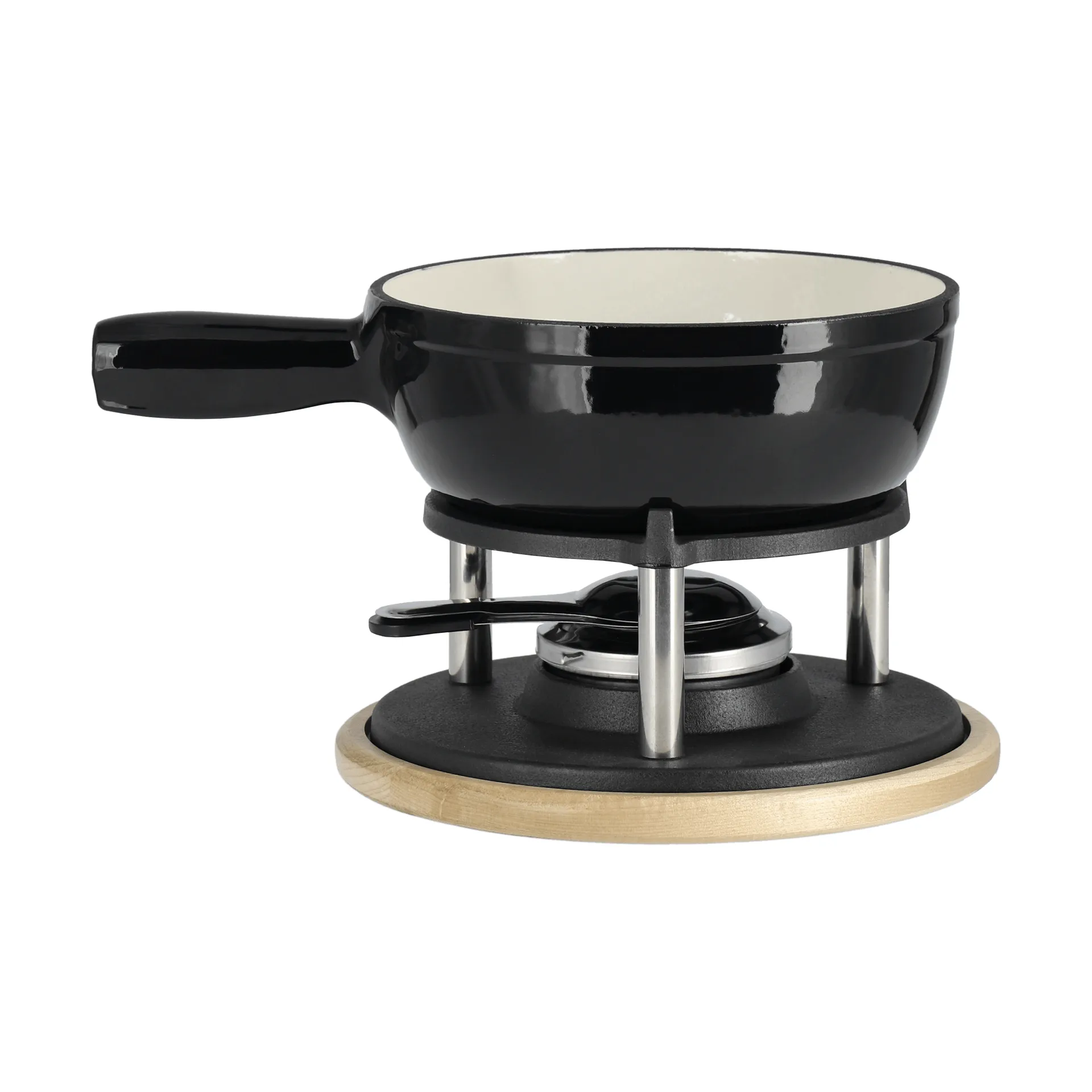 Enamelled fondue pot, Black, 1.8 l Nordwik