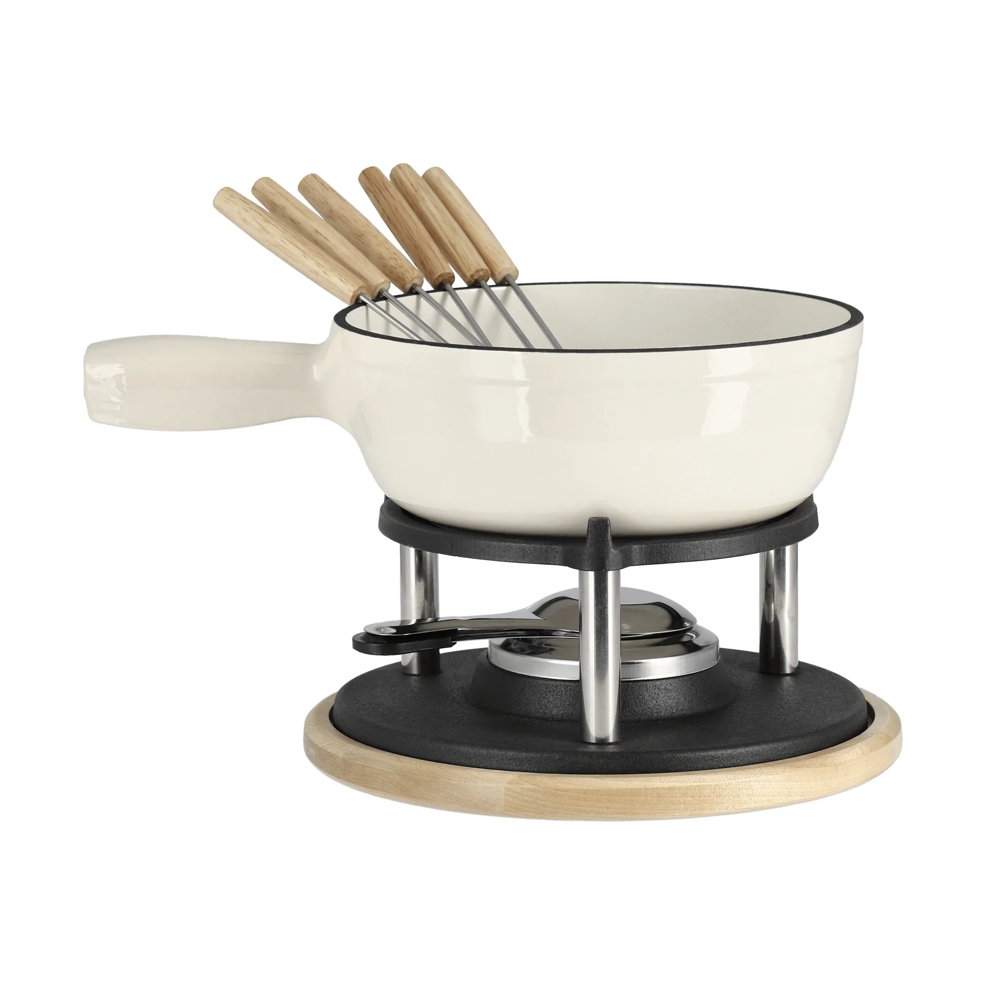 Enamelled fondue pot, Cream, 1.8 l Nordwik