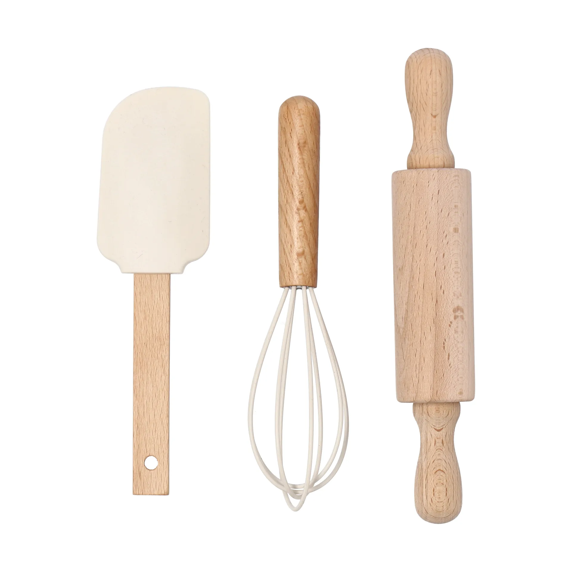 Nordwik baking utensils in silicone for children 3-pieces, Cream Nordwik