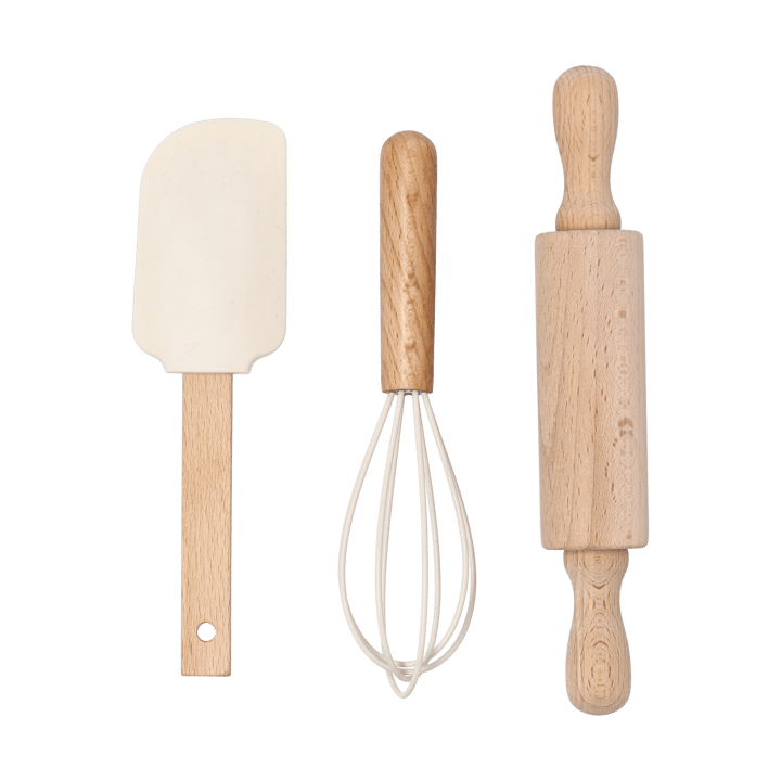 Nordwik baking utensils in silicone for children 3-pieces - Cream - Nordwik