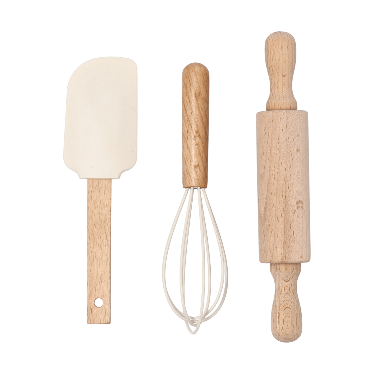 Nordwik Nordwik baking utensils in silicone for children 3-pieces Cream