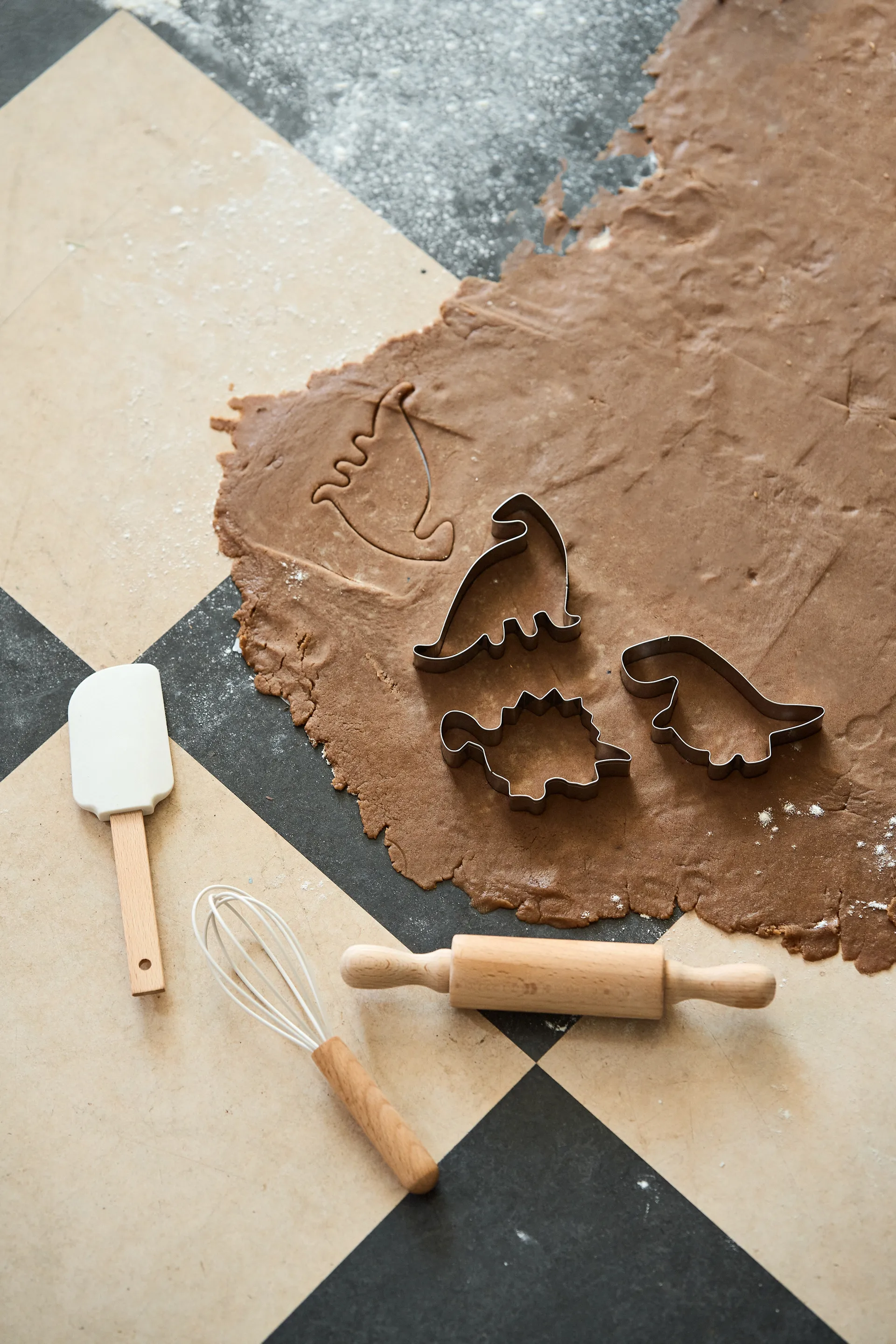 Nordwik baking utensils in silicone for children 3-pieces, Cream Nordwik