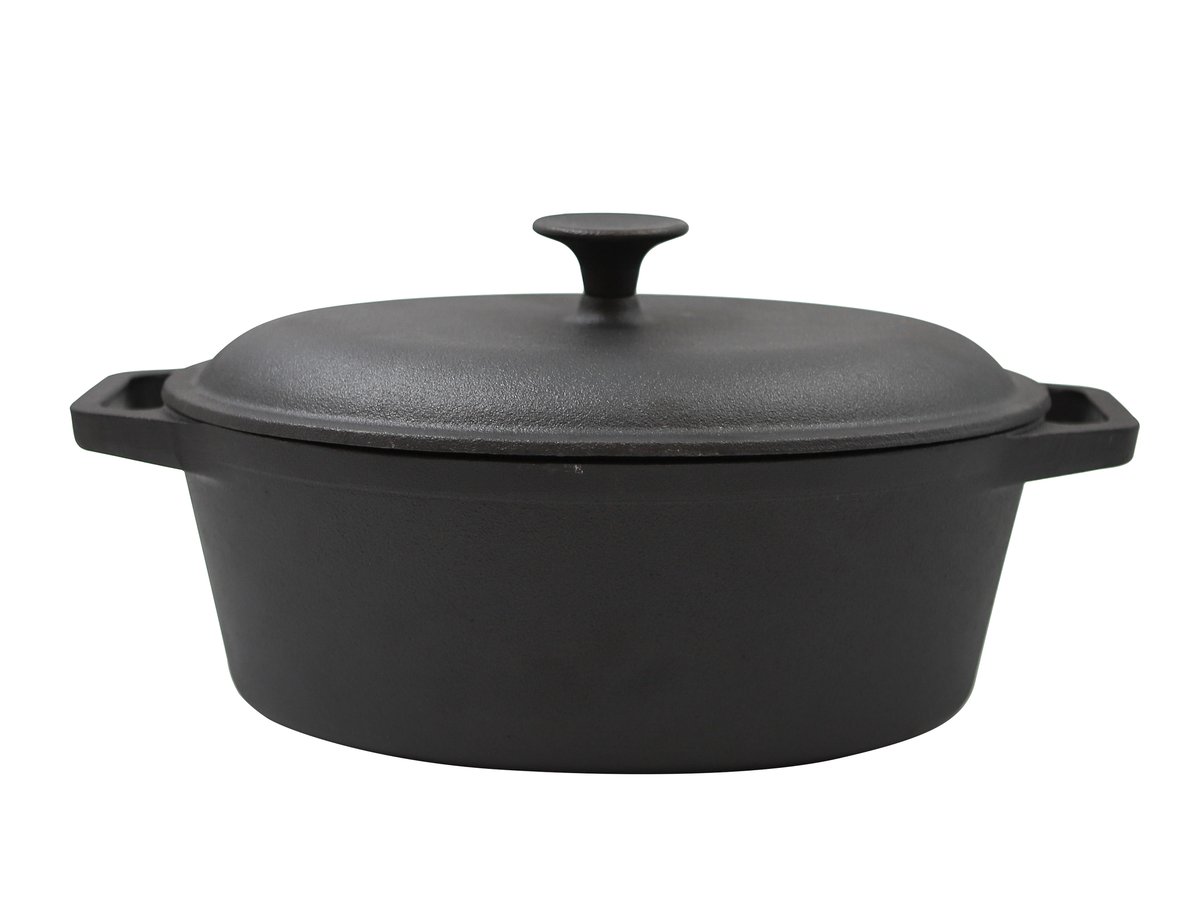 Nordwik cast iron casserole oval 4 l Black | Scandinavian Design | Cooking pots & Casserole dishes | Black