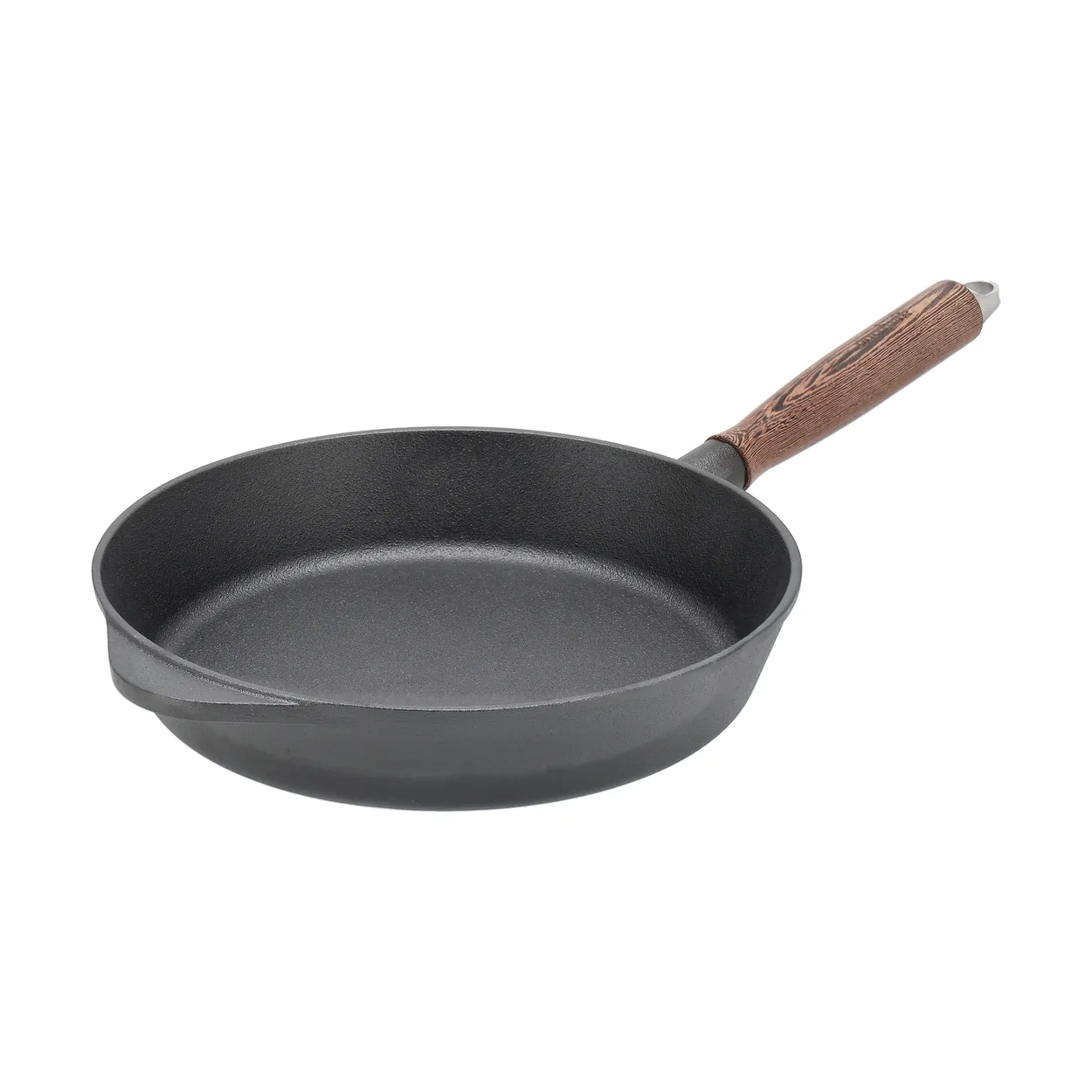 Nordwik cast iron frying pan with wooden handle 28 cm