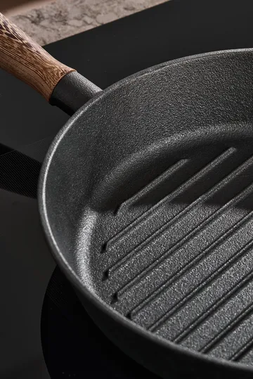 Nordwik cast iron grill pan with wooden handle - 28 cm - Nordwik