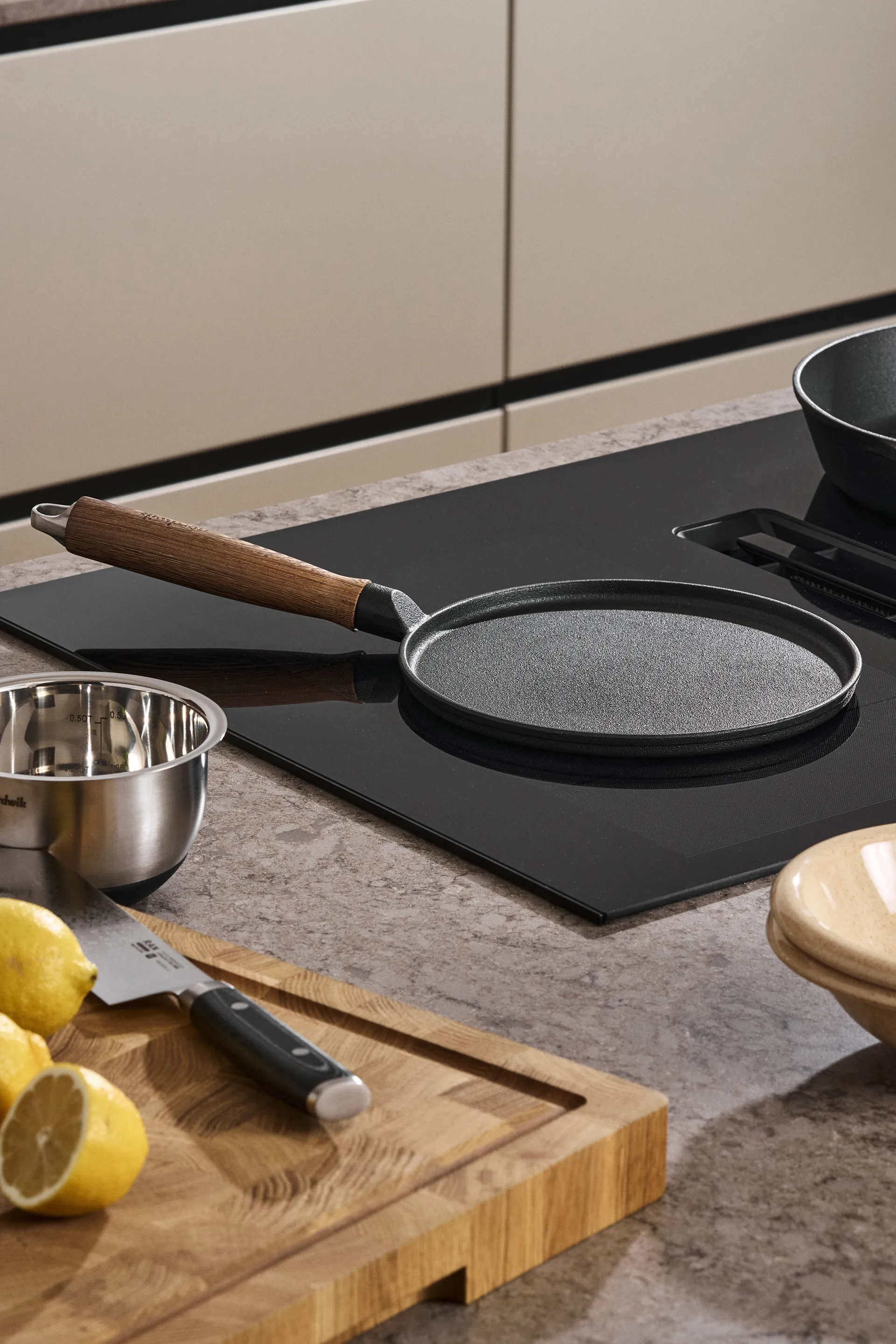 Nordwik cast iron pancake pan with wooden handle, 23 cm Nordwik