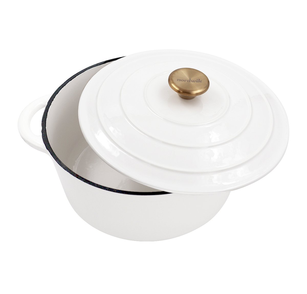 Nordwik cast iron pot 5 L White | Scandinavian Design | Cooking pots & Casserole dishes | White