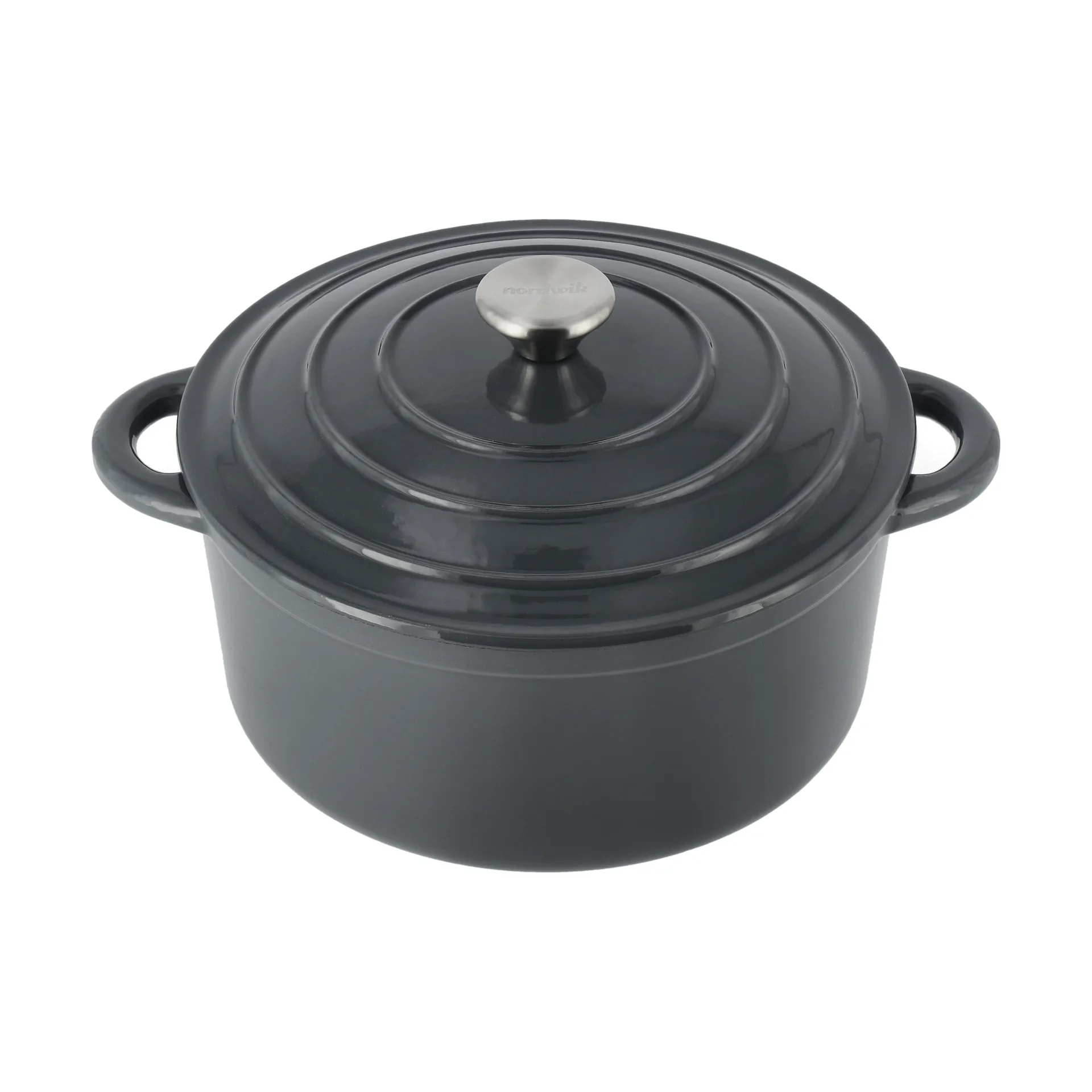Nordwik cast iron pot round 5 l, Grey Nordwik